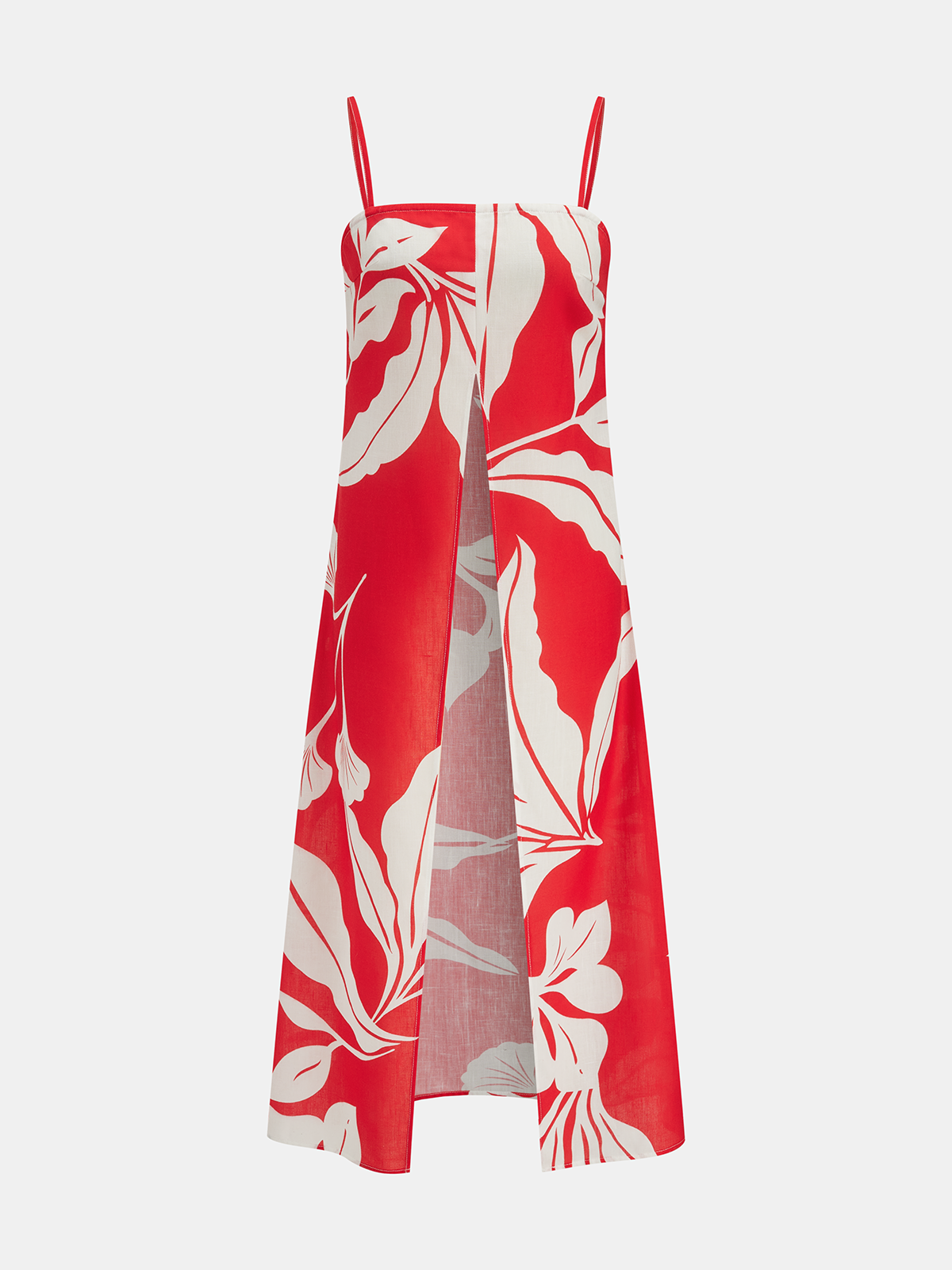 Leaf Printed Longline Cami Top for Summer Casual Wear