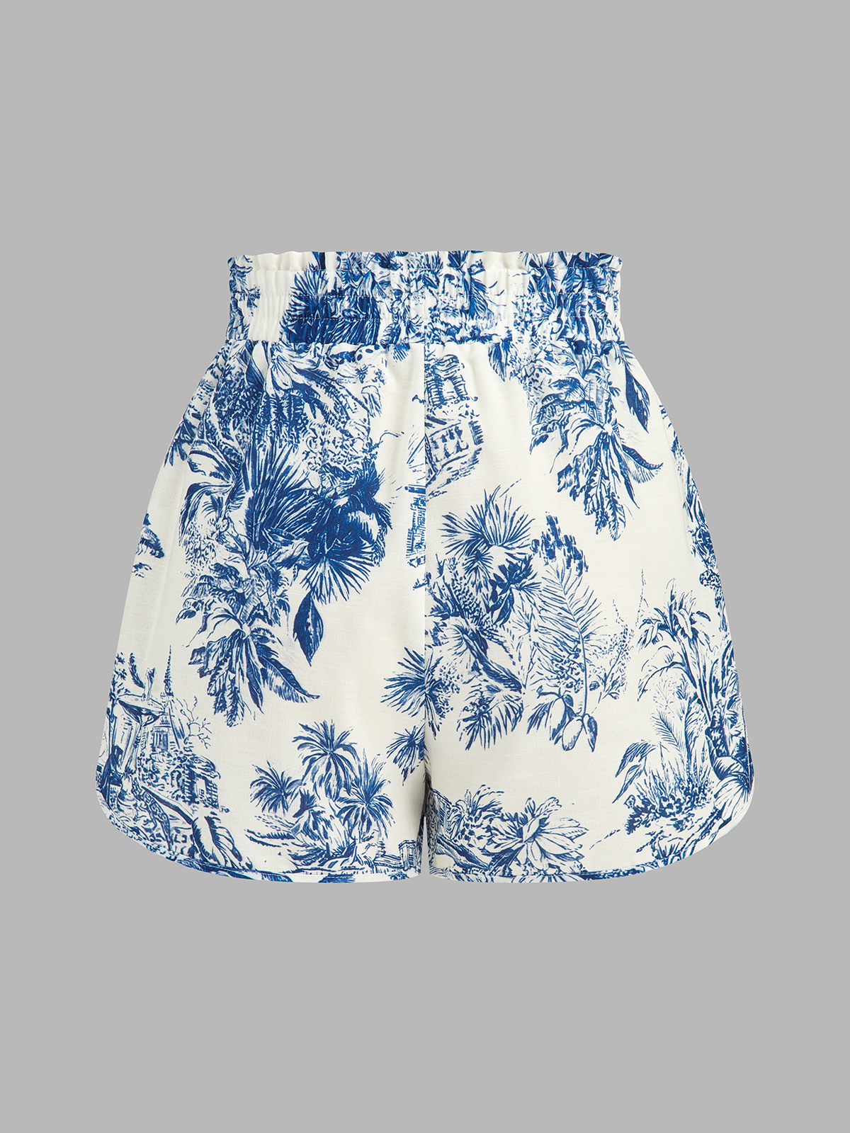 Casual Toile Print Shirt & Shorts Summer Lounge Set