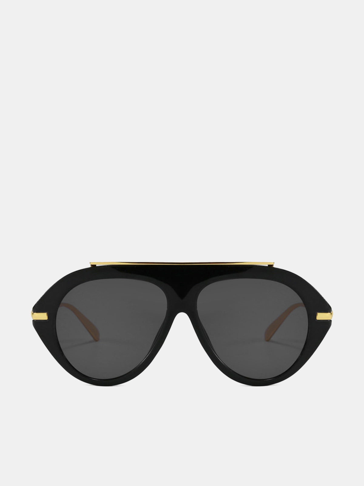 Oversized Aviator Metal Sunglasses for Men and Women UV Protection