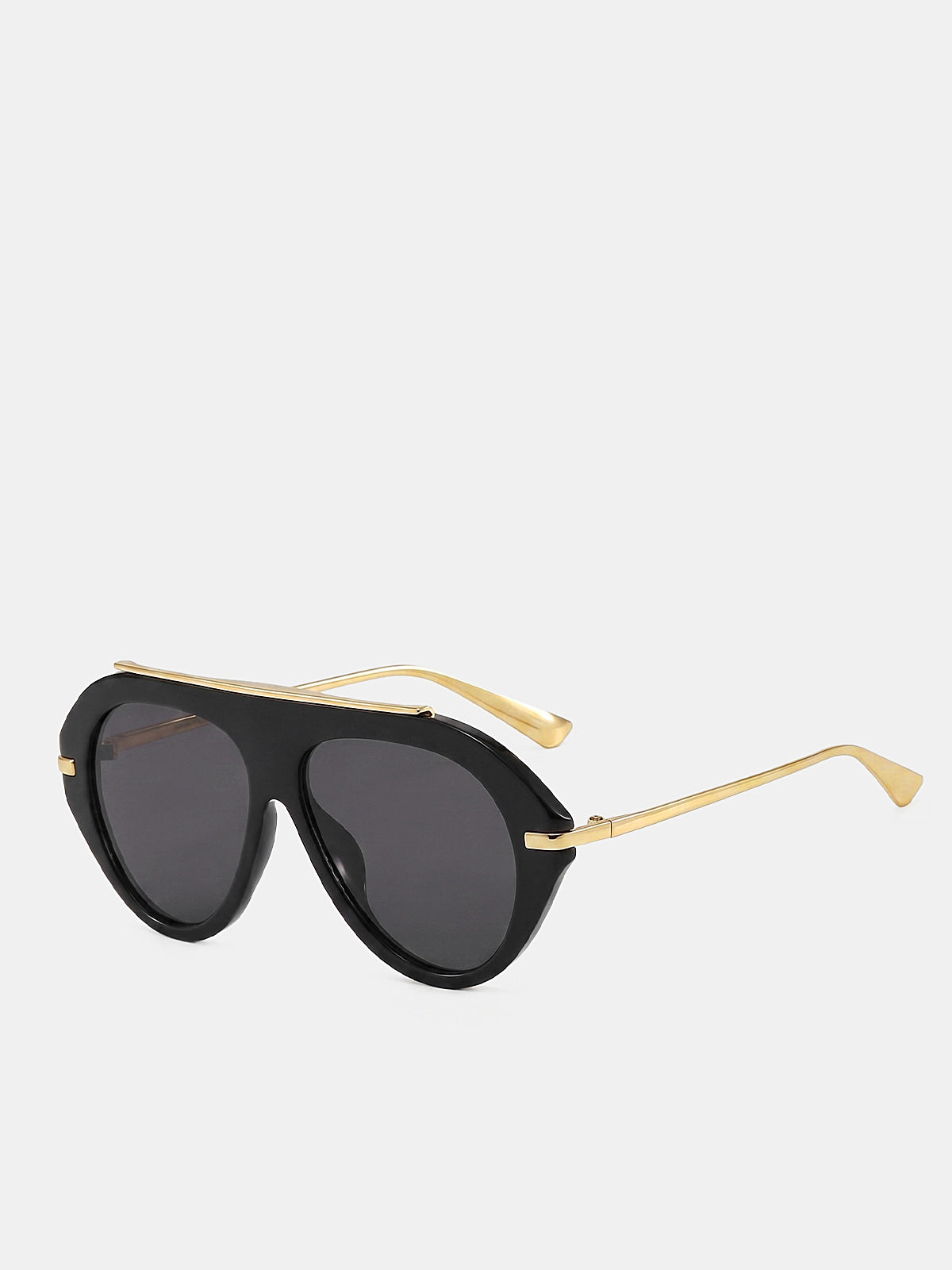 Oversized Aviator Metal Sunglasses for Men and Women UV Protection