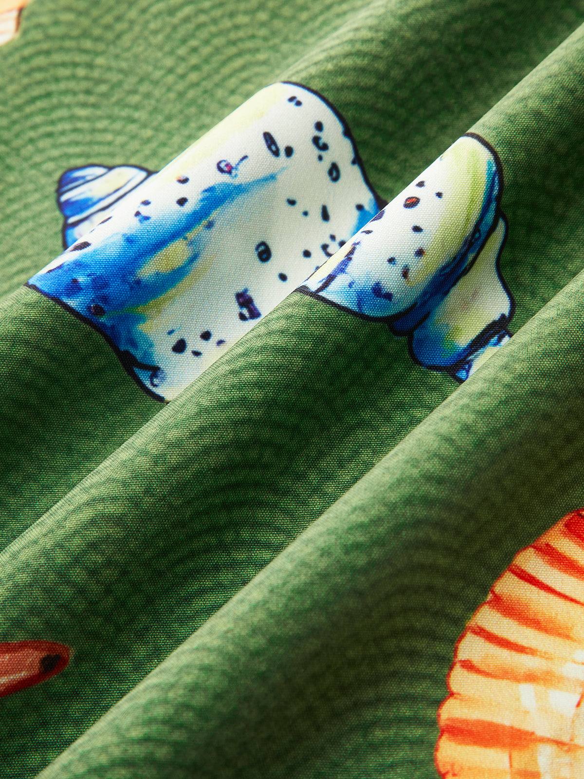 Seashell Print Wrap Mini Skirt with High Waist Design