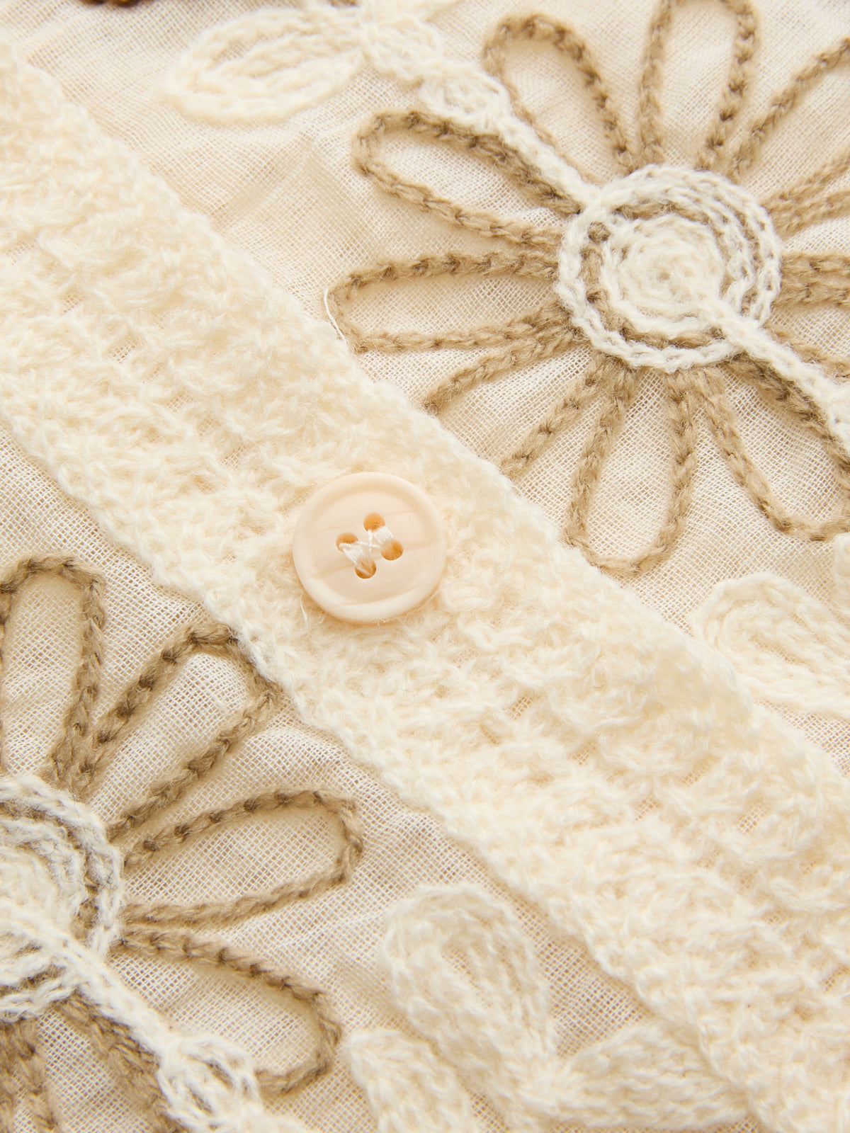 Floral Embroidered Crochet Knit Vest Women's Fashion Layering