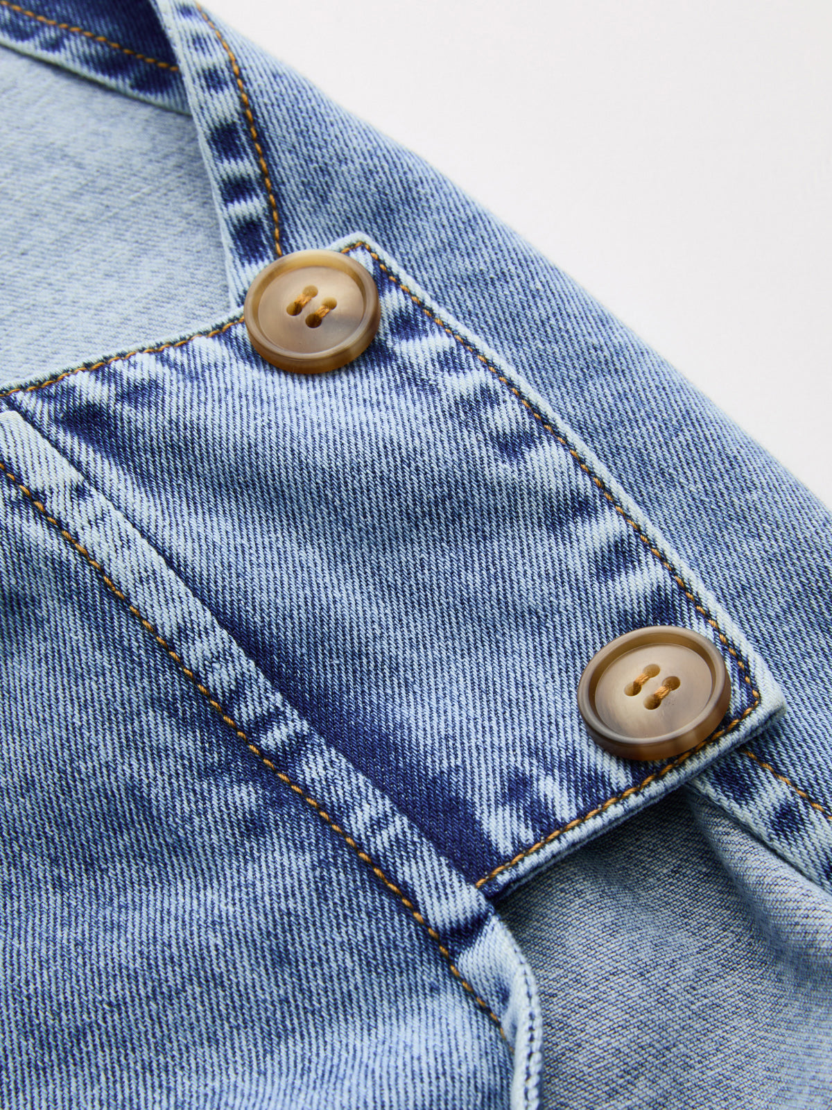 Side Slit Denim Vest & Adjustable Drawstring Shorts Co-ord Set