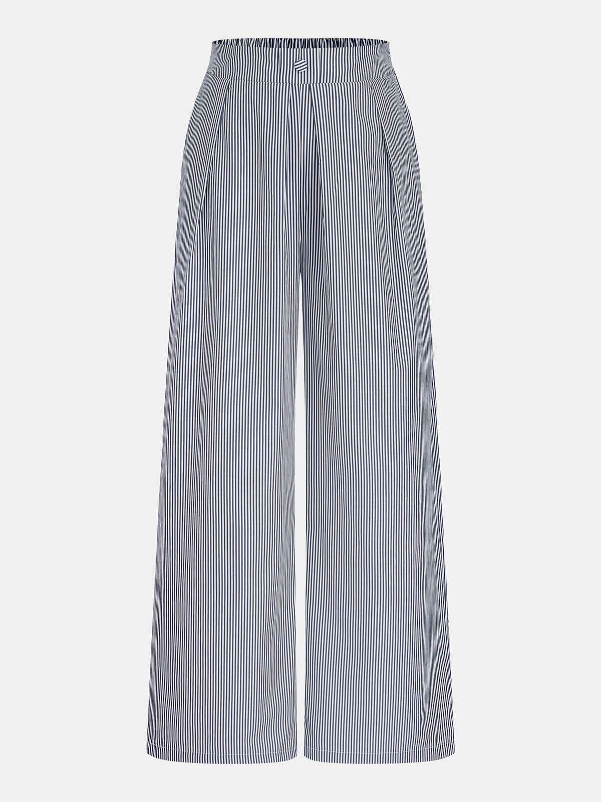 Striped Long Cami Top and Wide-Leg Pants Set with Adjustable Straps