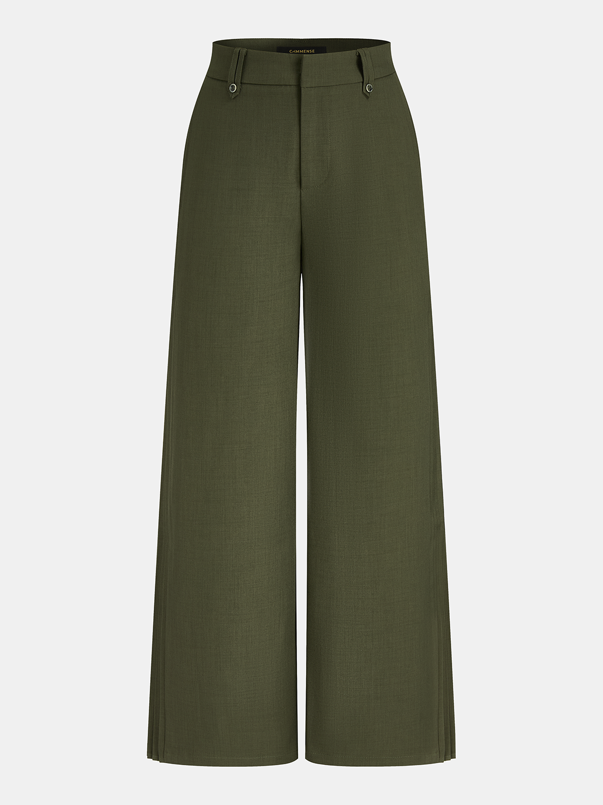 Side Pleated Wide-Leg Pants for Women Comfort Fit