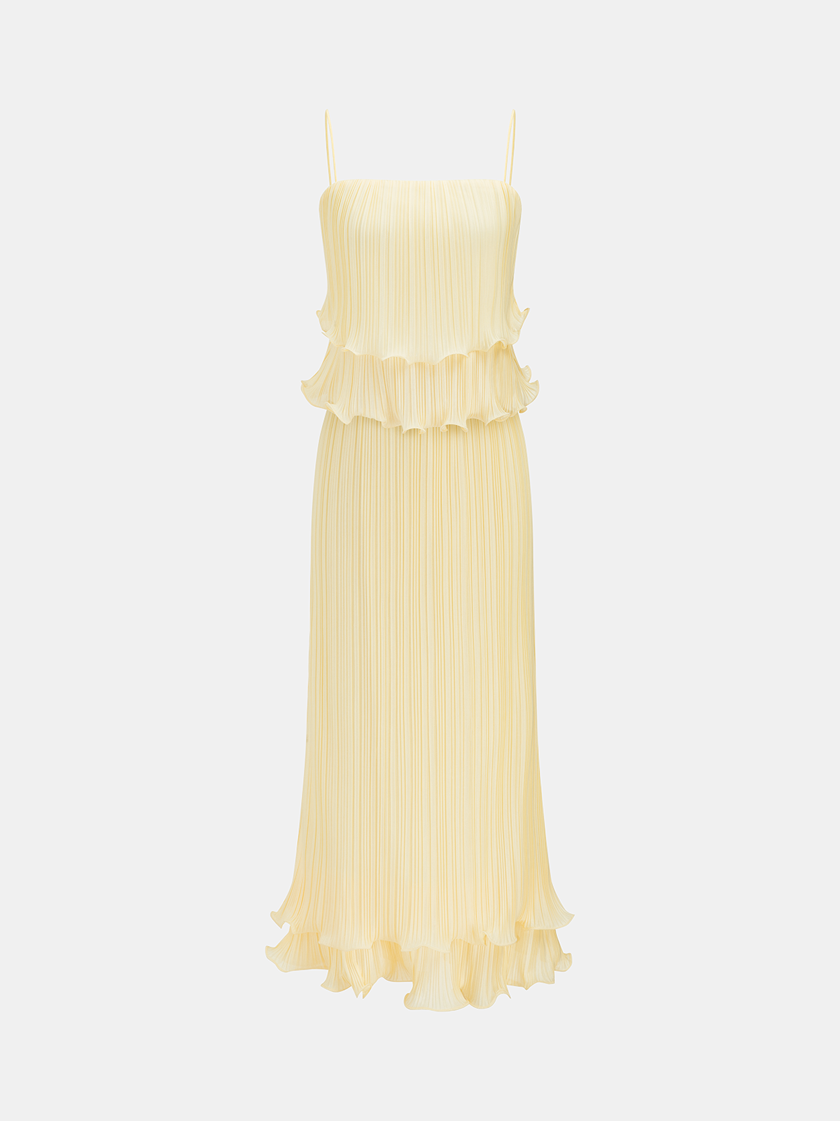 Pleated Layered Ruffle Skirt Set for Women's Elegant Fashion