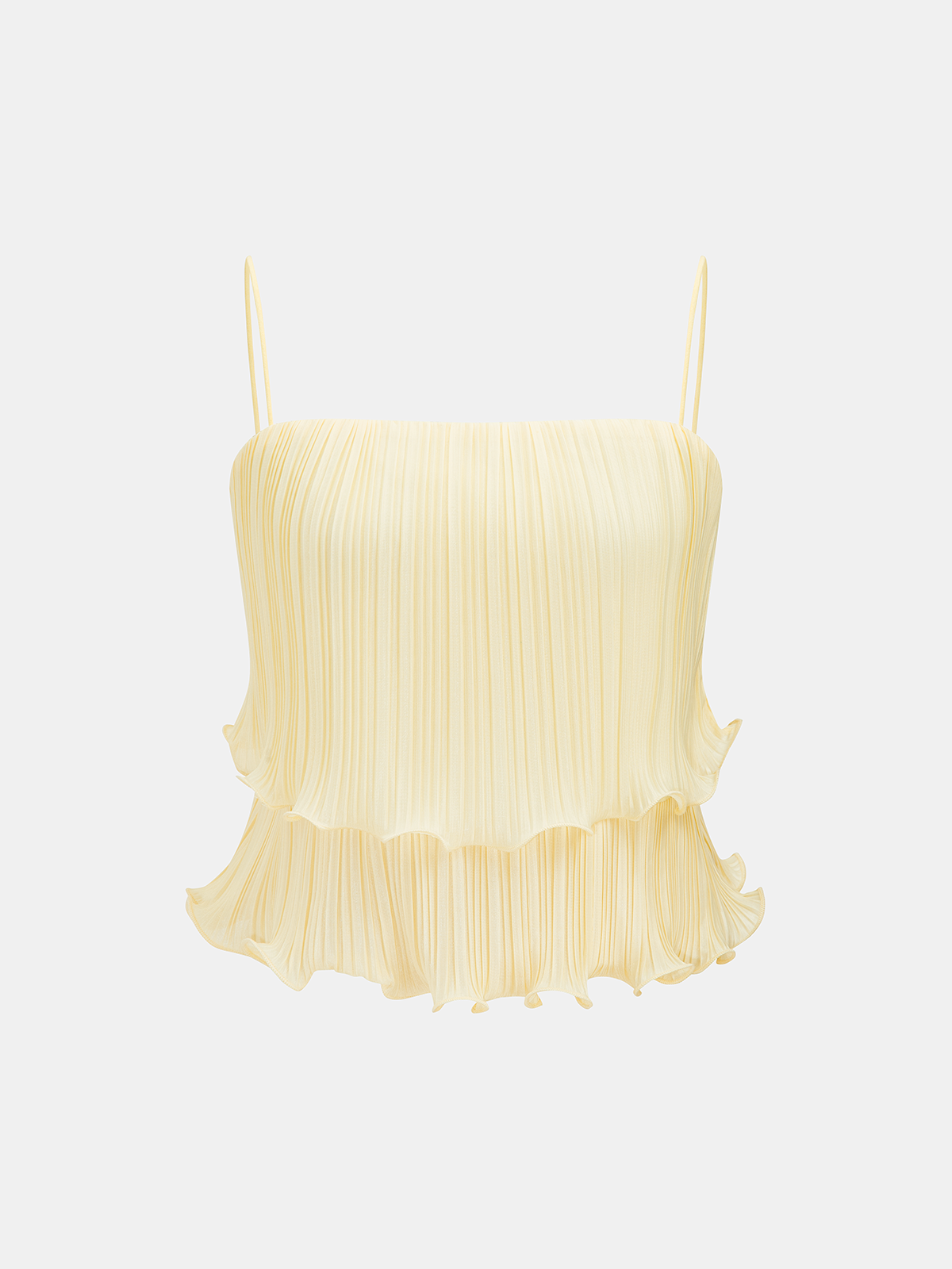 Pleated Layered Ruffle Skirt Set for Women's Elegant Fashion