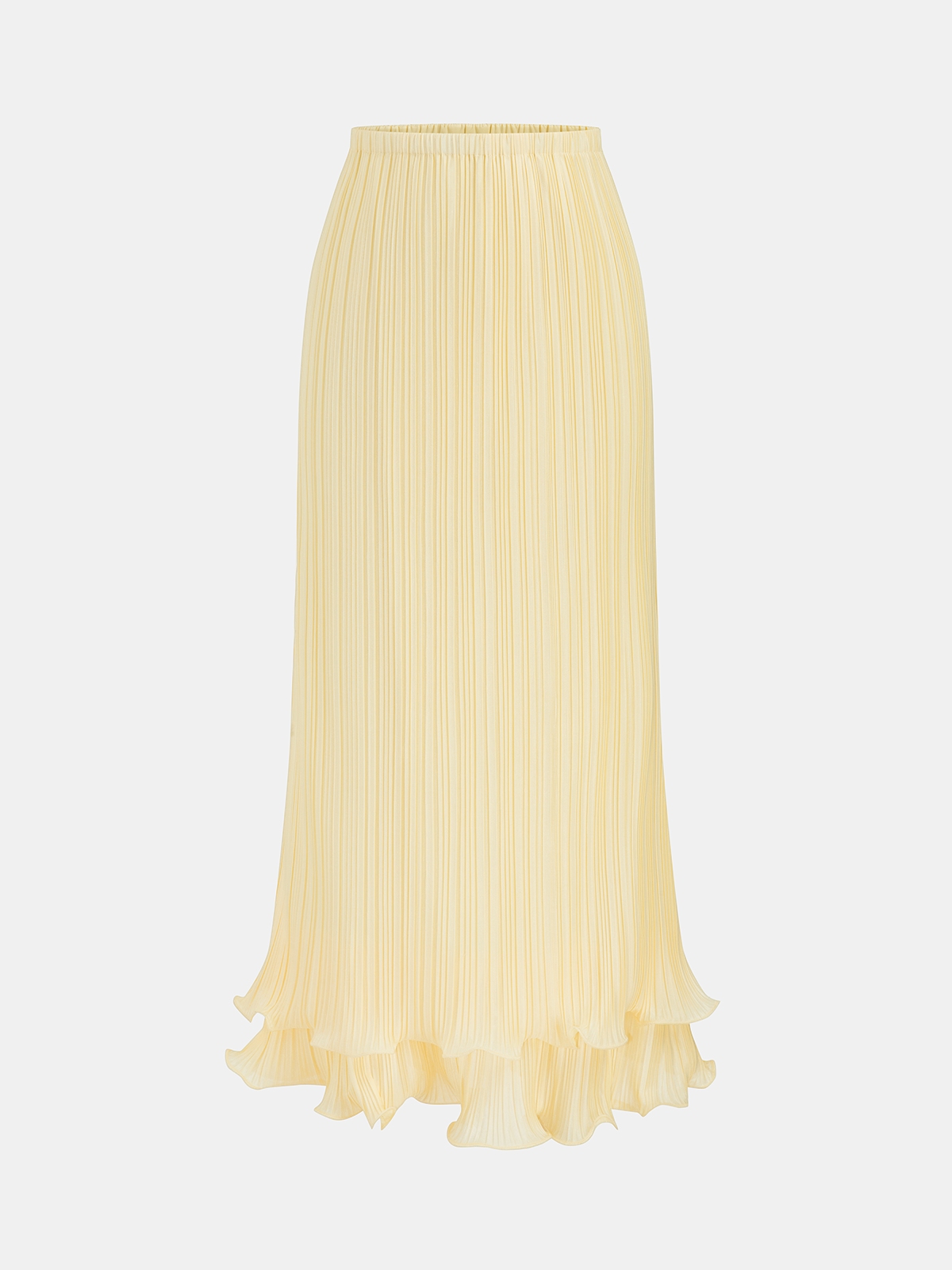 Pleated Layered Ruffle Skirt Set for Women's Elegant Fashion