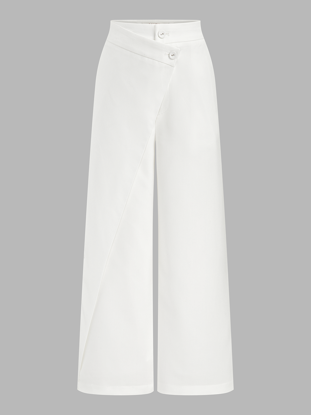 Solid Asymmetrical Straight Leg Pants Set for Women Casual Wear