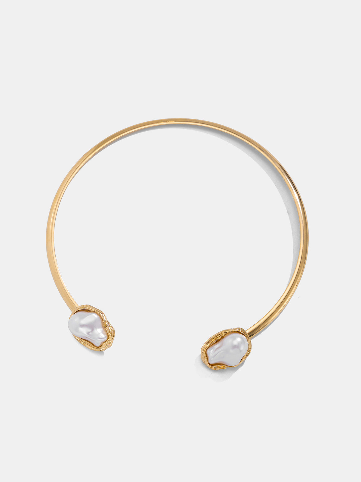 Baroque Pearl Open Choker Necklace Trendy Adjustable Bridal Jewelry