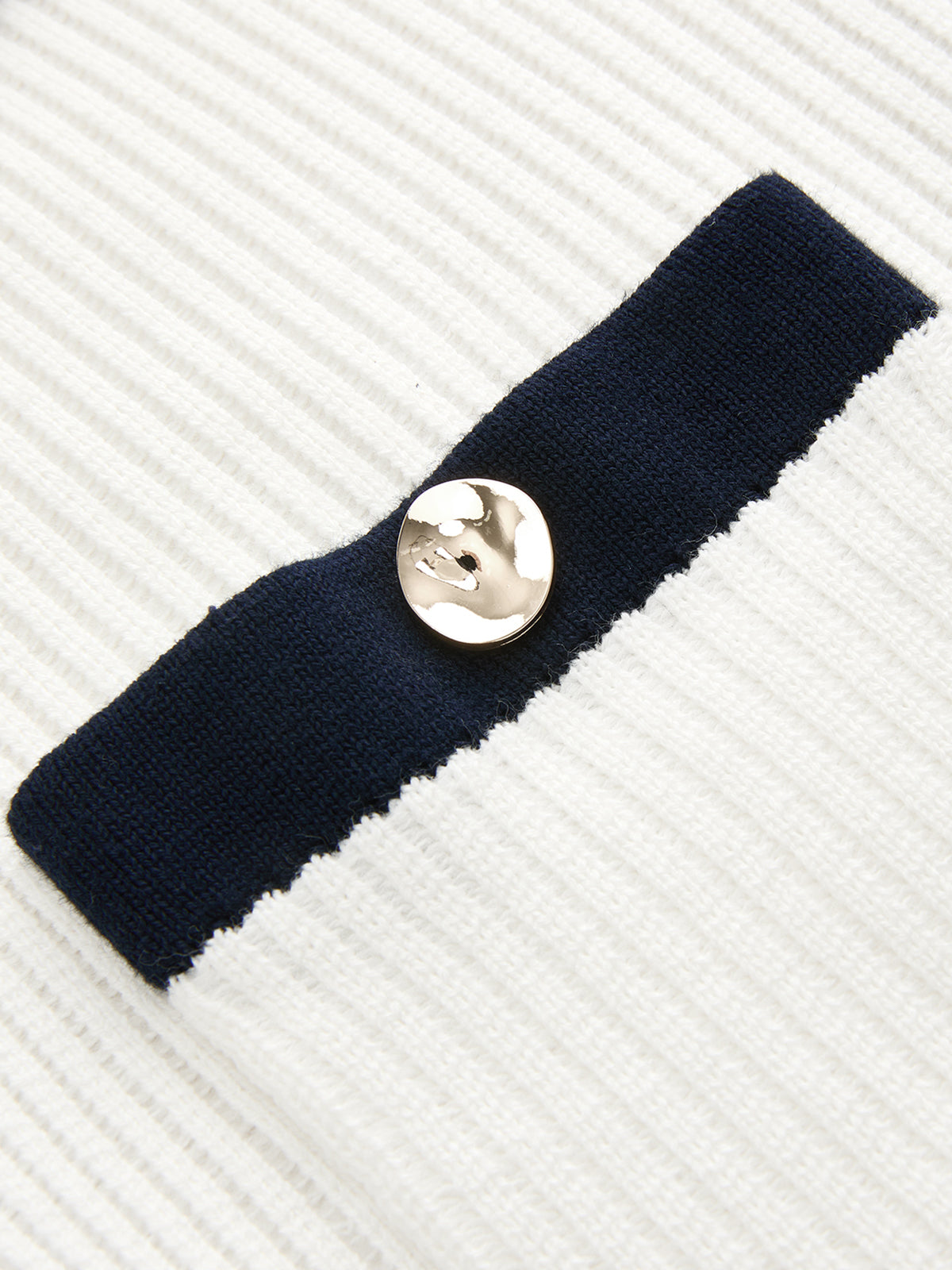 Polo Collar Contrast Trim Ribbed Knit Mini Dress, Trendy Women's Casual Wear