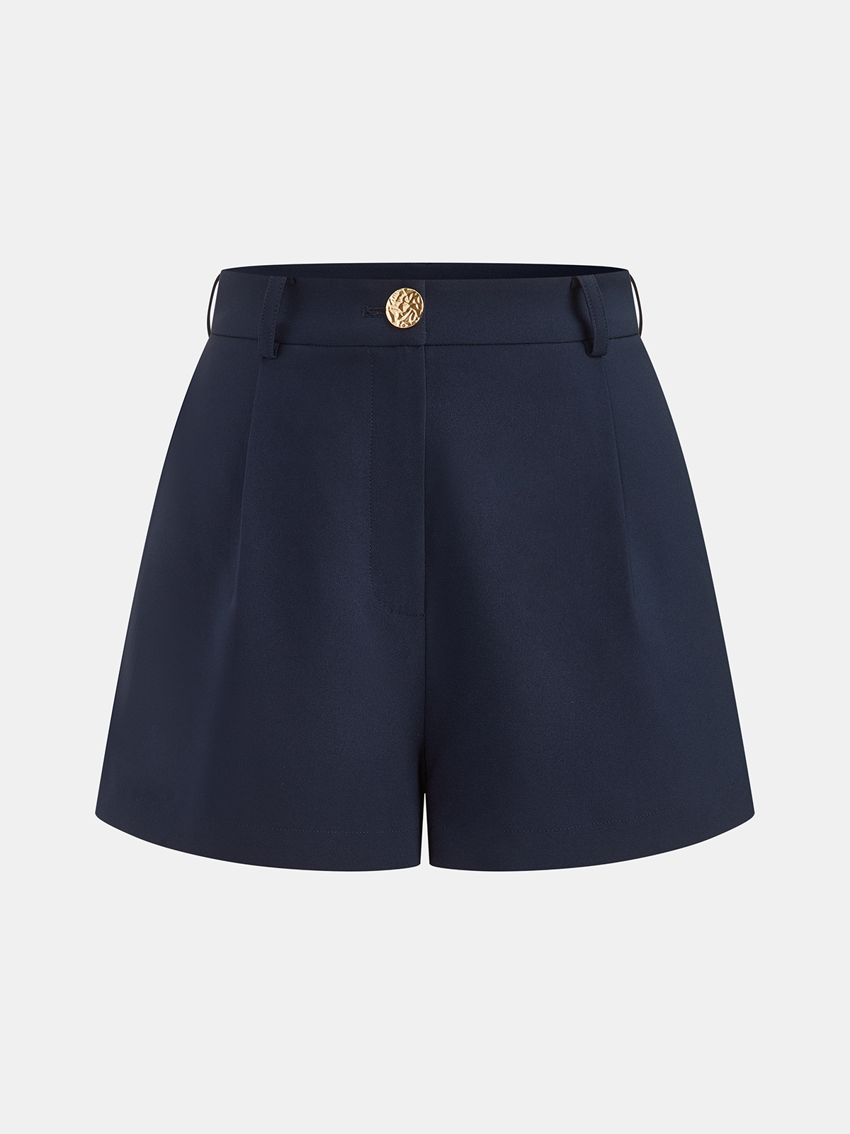 Belted Sleeveless Blazer & Shorts Set with Matching Fabric