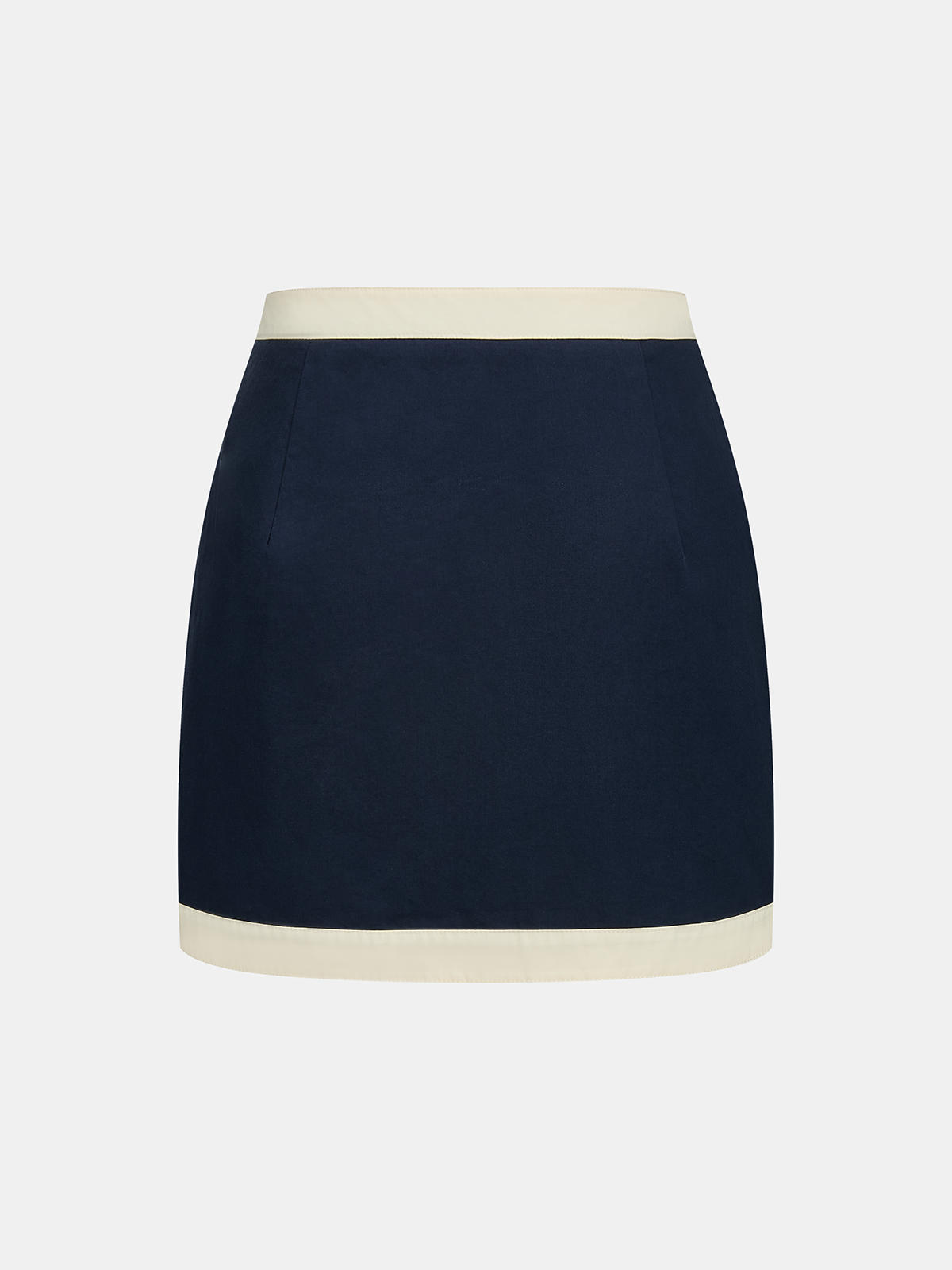 Cotton Contrast Trim Two Piece Skirt Set for Women Comfort Fit