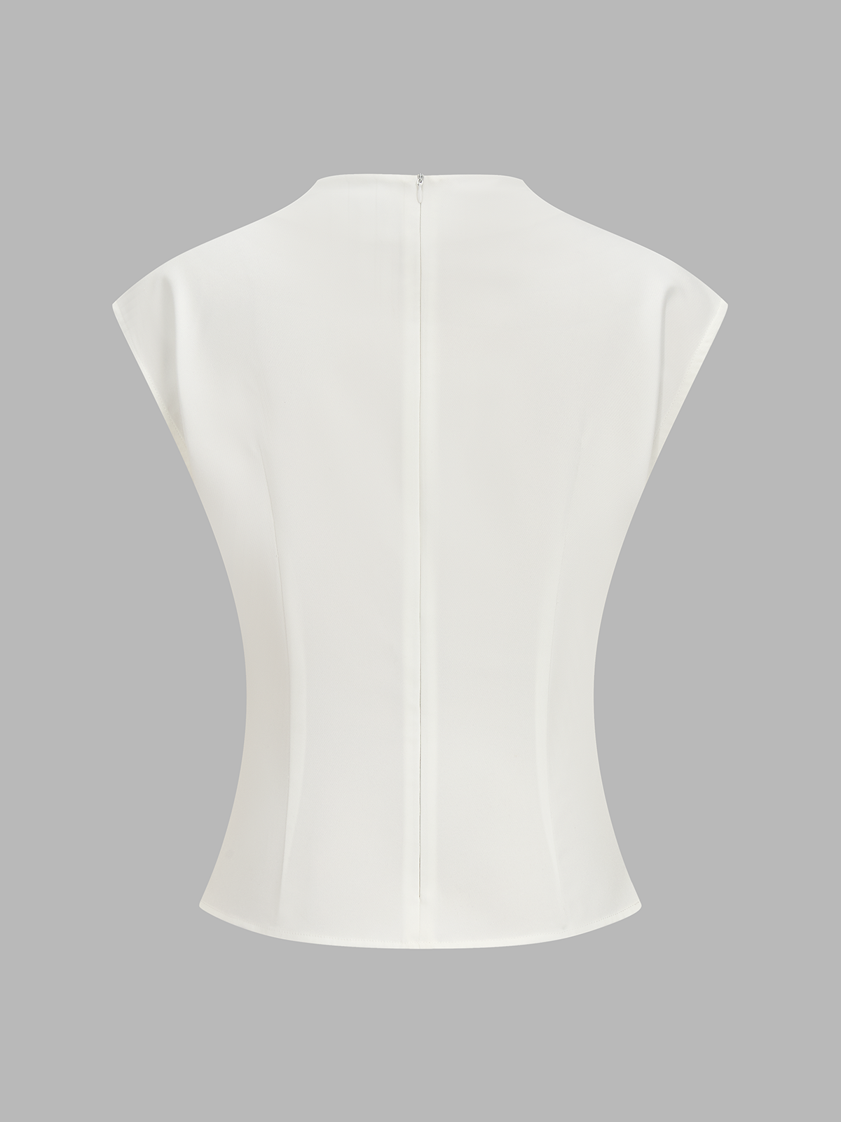 Mock Neck Sleeveless Asymmetrical Hem Blouse for Women Casual Wear