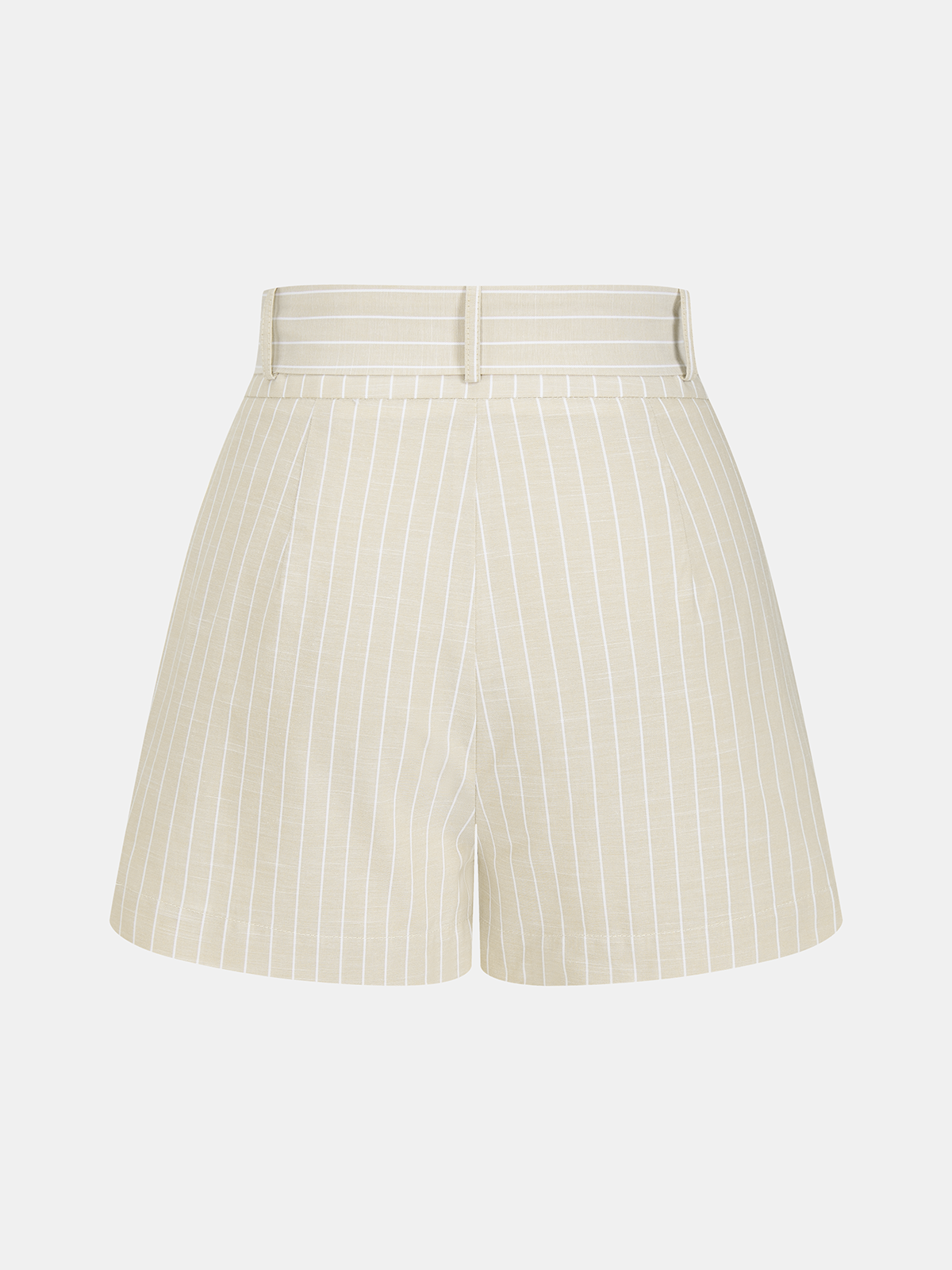 Cotton Striped Sleeveless Two Piece Shorts Set for Women Summer Casual