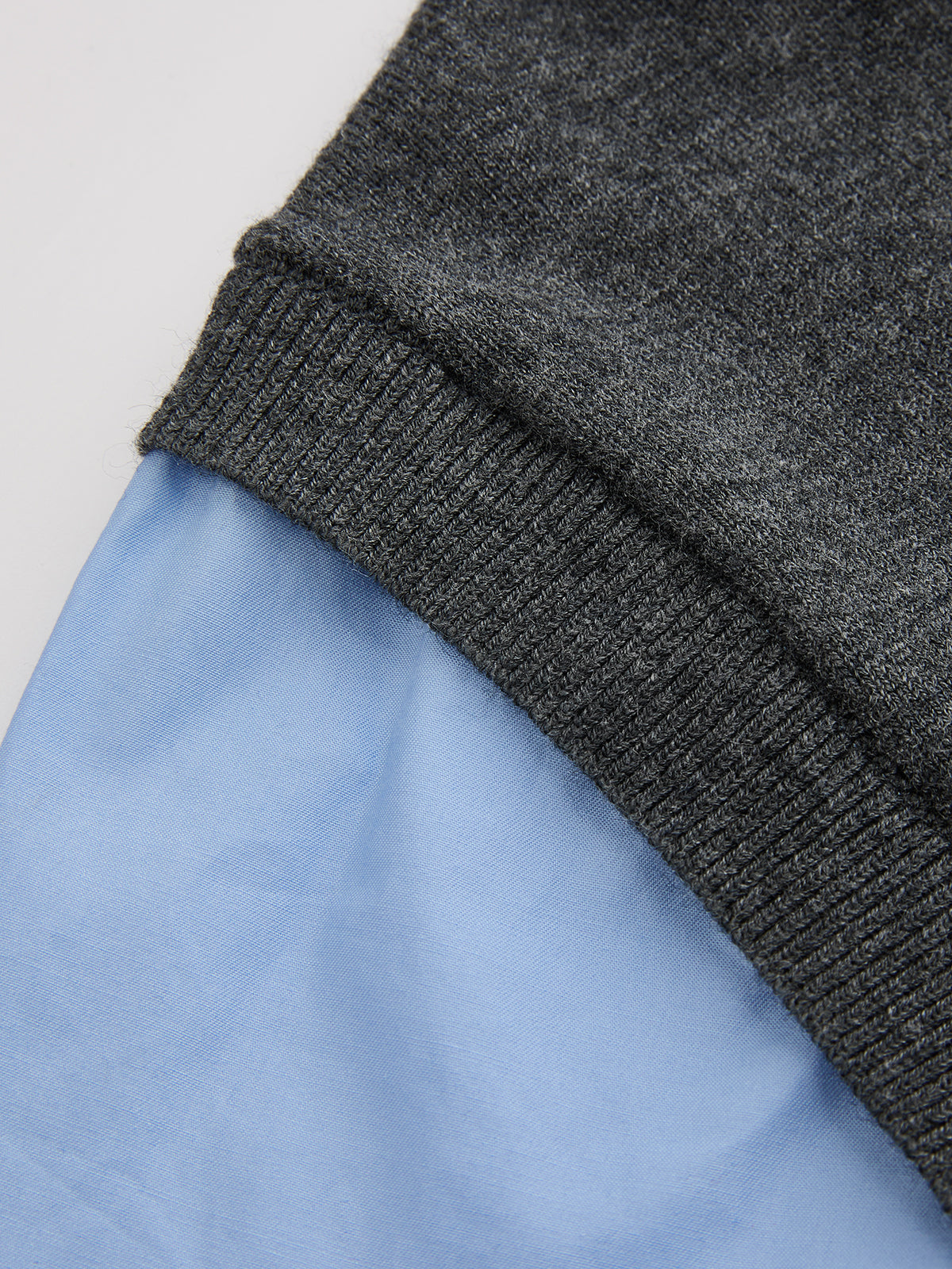 2-in-1 Wool Blend Patchwork Knit Top for Women Fall Winter