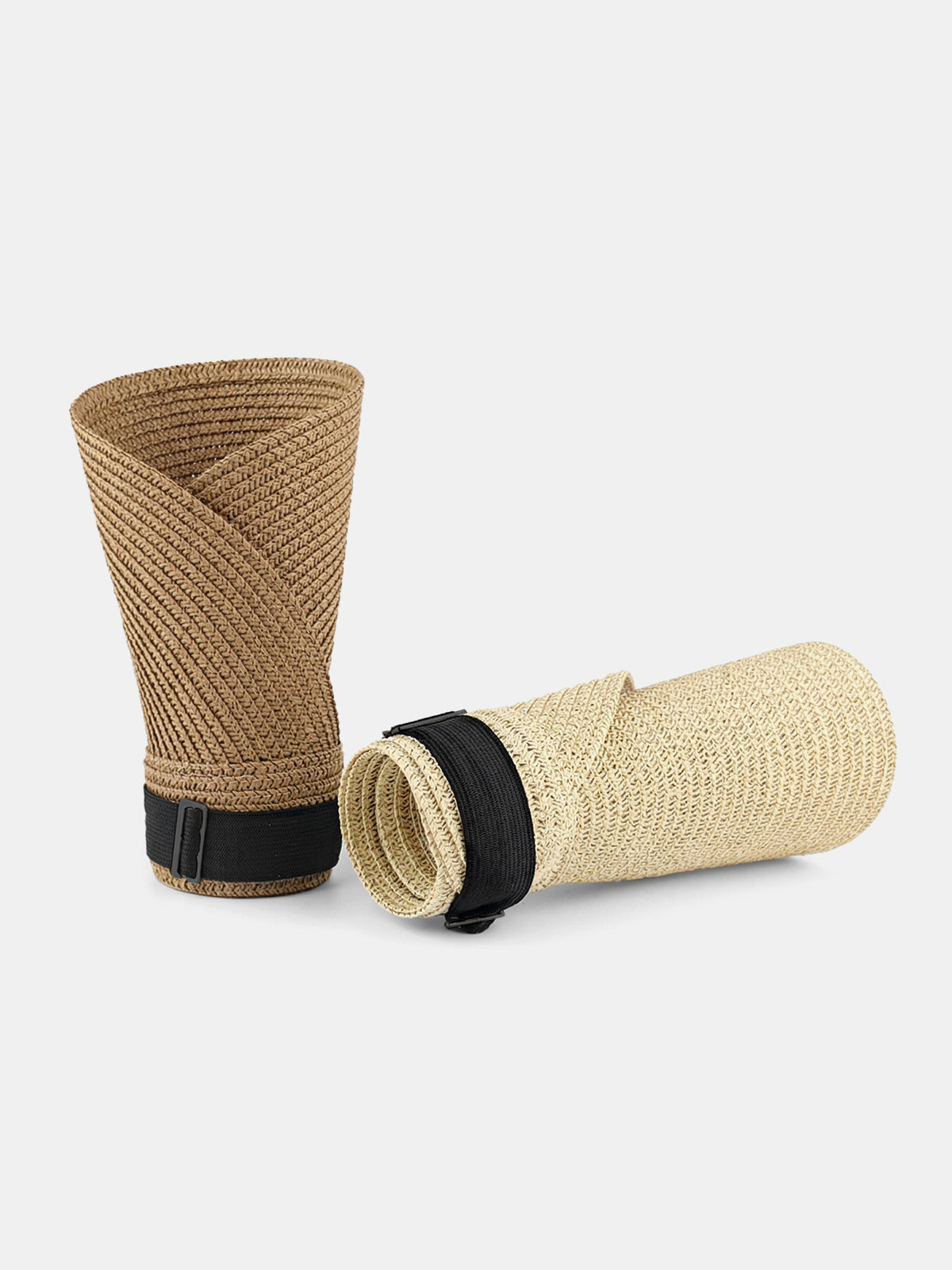 Straw Woven Adjustable Visor Hat with UV Protection for Outdoor Use