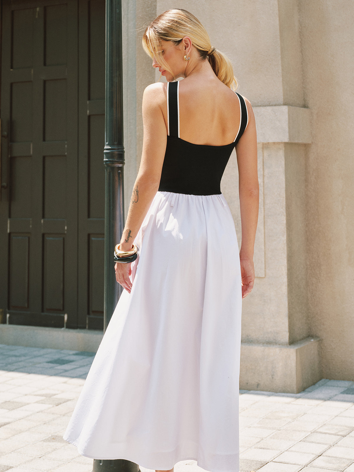 Crisscross Neckline Backless Maxi Dress Elegant Evening Wear Gown