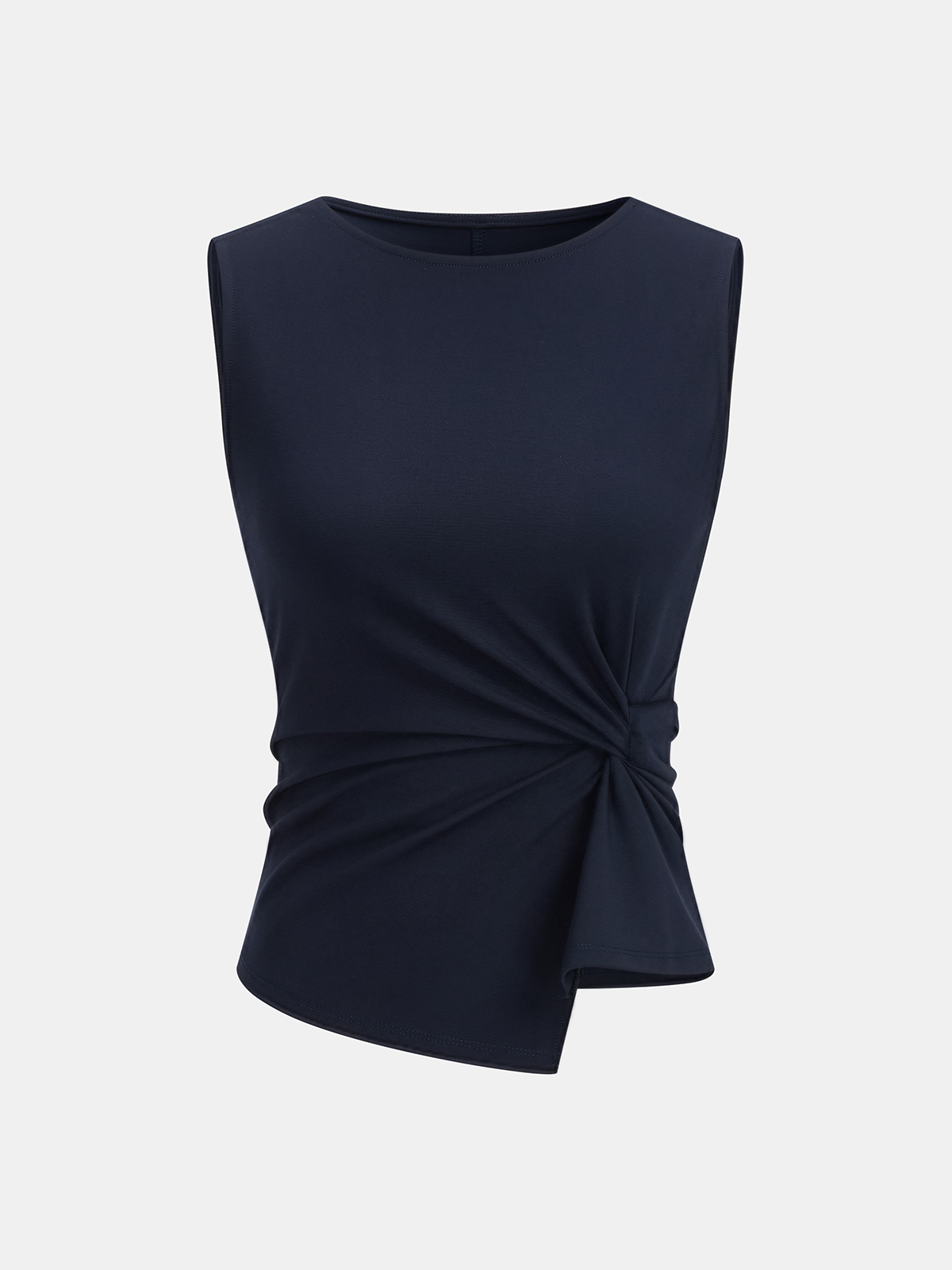 "Flattering Twist Detail Sleeveless Top & Maxi Skirt Set for Summer"