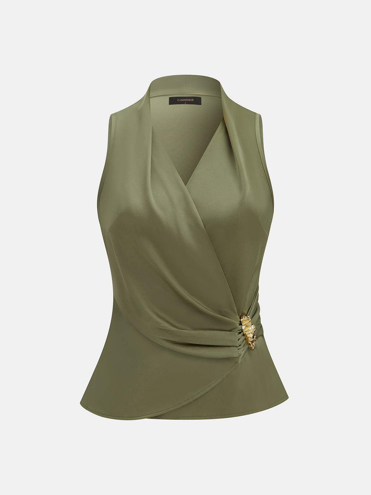 Wrap-Front Sleeveless Top & Wide-Leg Pants Set for Women Comfort Stylish