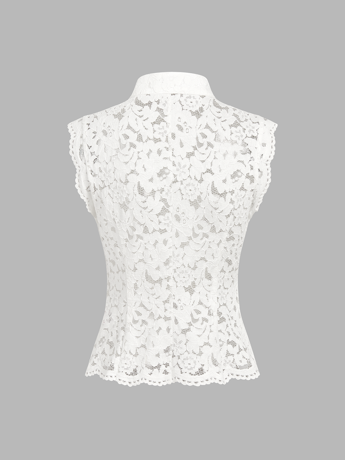 Frog Button Mandarin Collar Lace Vest & Pants Set Traditional Chinese Attire for Women