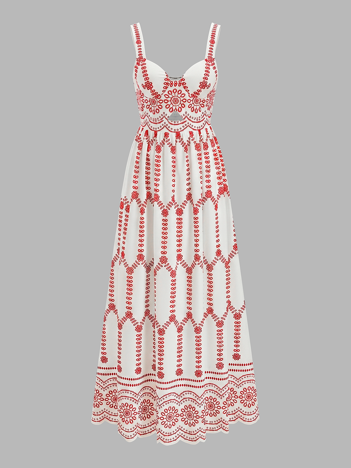 Boho Floral Print Cut-Out Maxi Dress for Summer Weddings