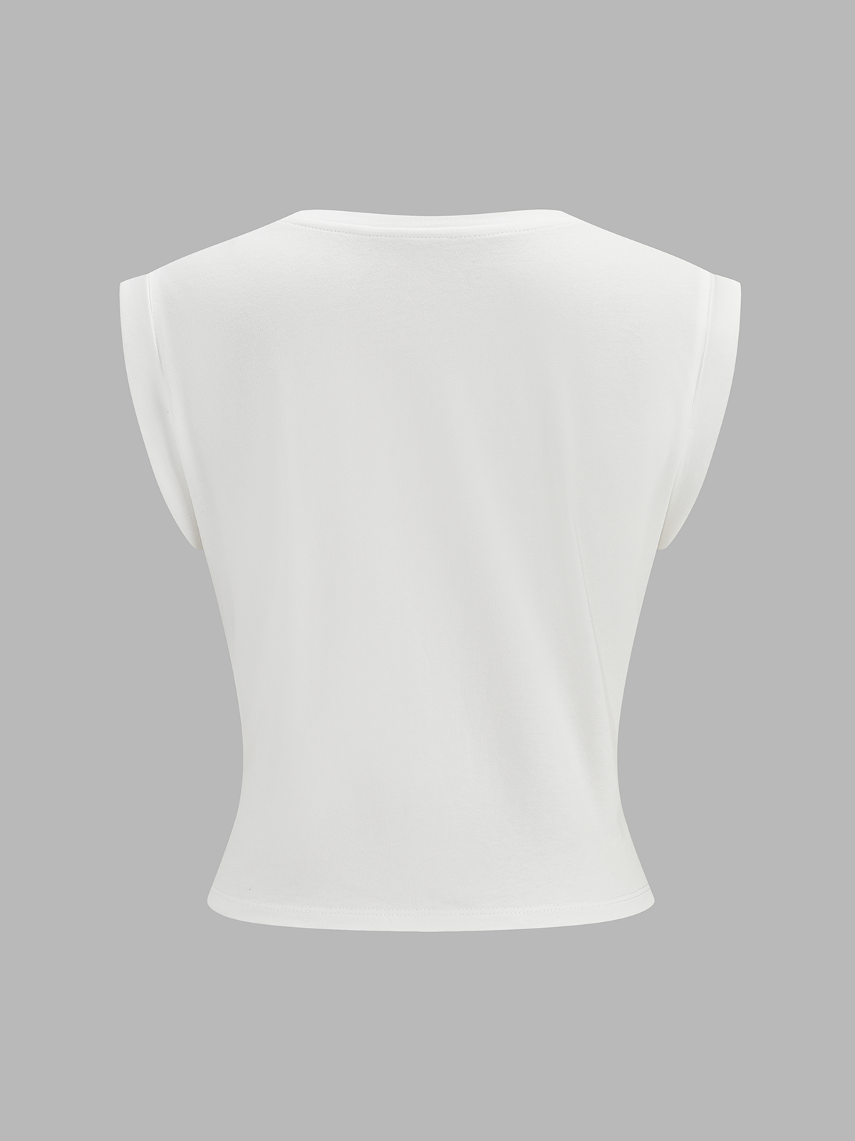 Cotton Twisted Cropped Sleeveless Top - Women's Casual Summer Tank