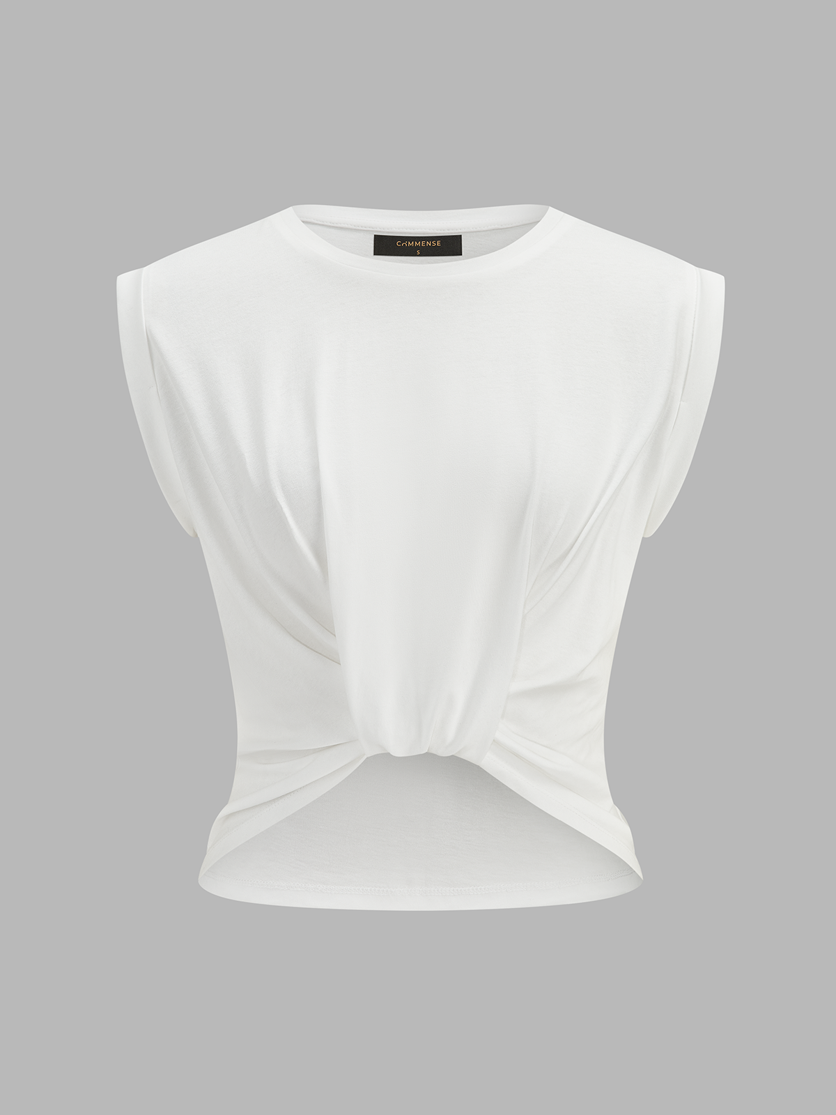 Cotton Twisted Cropped Sleeveless Top - Women's Casual Summer Tank