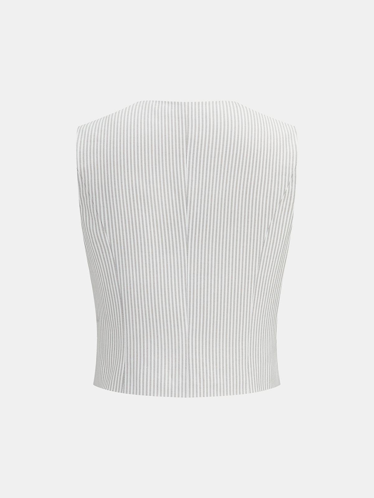 Scallop Edge Pinstripe Vest & Pants Set for Women, Tailored Fit