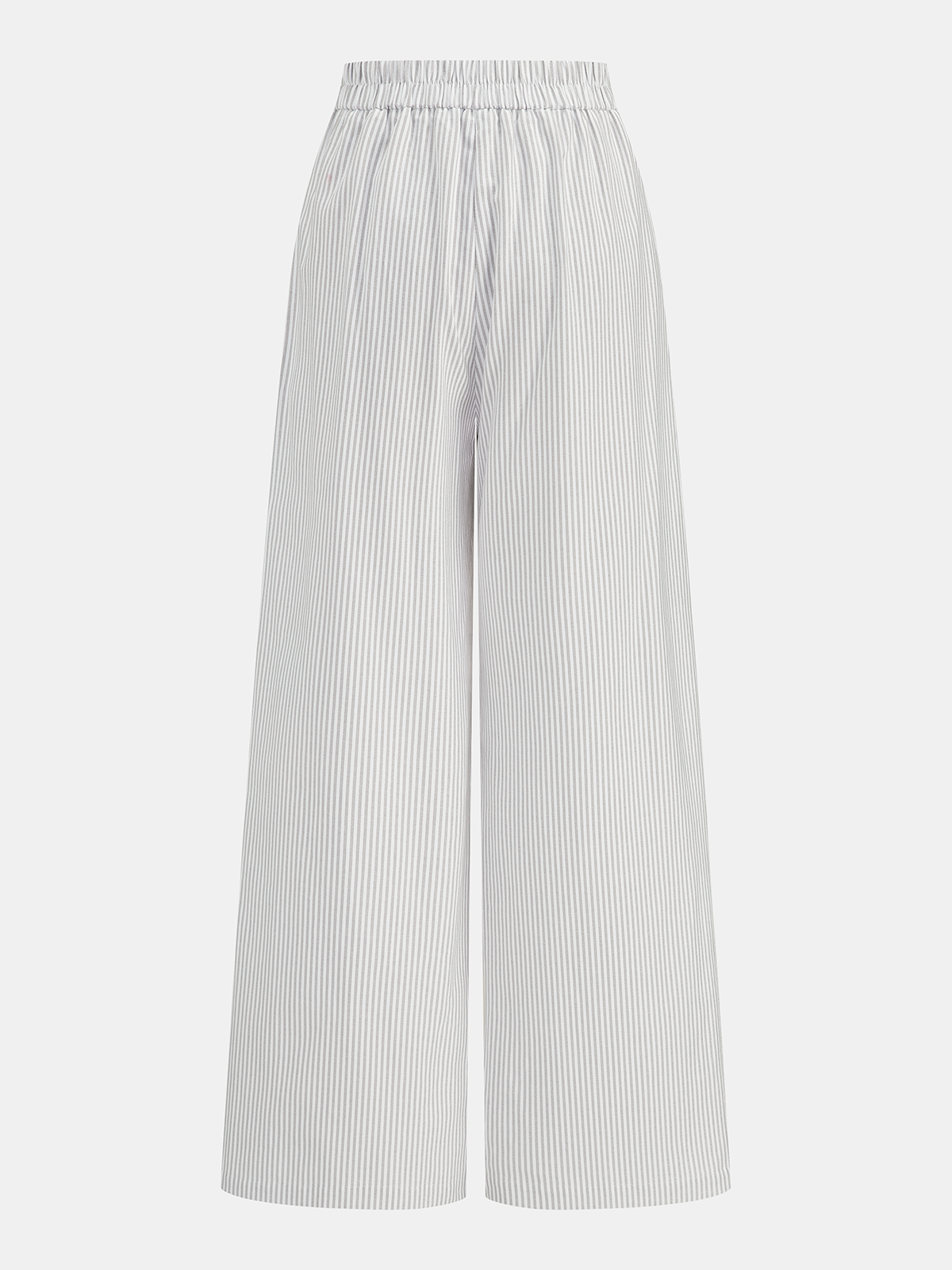 Scallop Edge Pinstripe Vest & Pants Set for Women, Tailored Fit