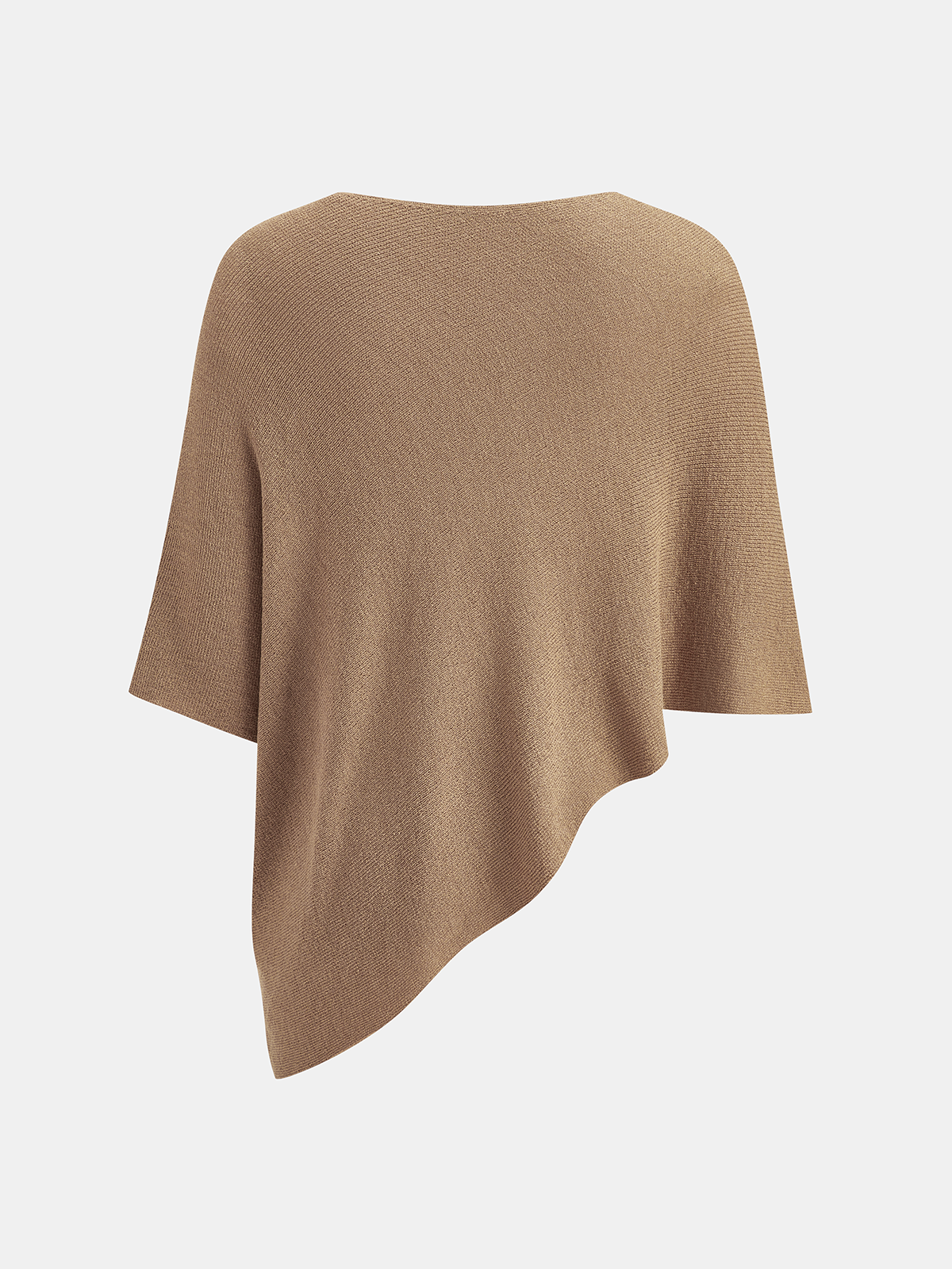 Asymmetric Hem Batwing Knit Top Women's Casual Fall Wear