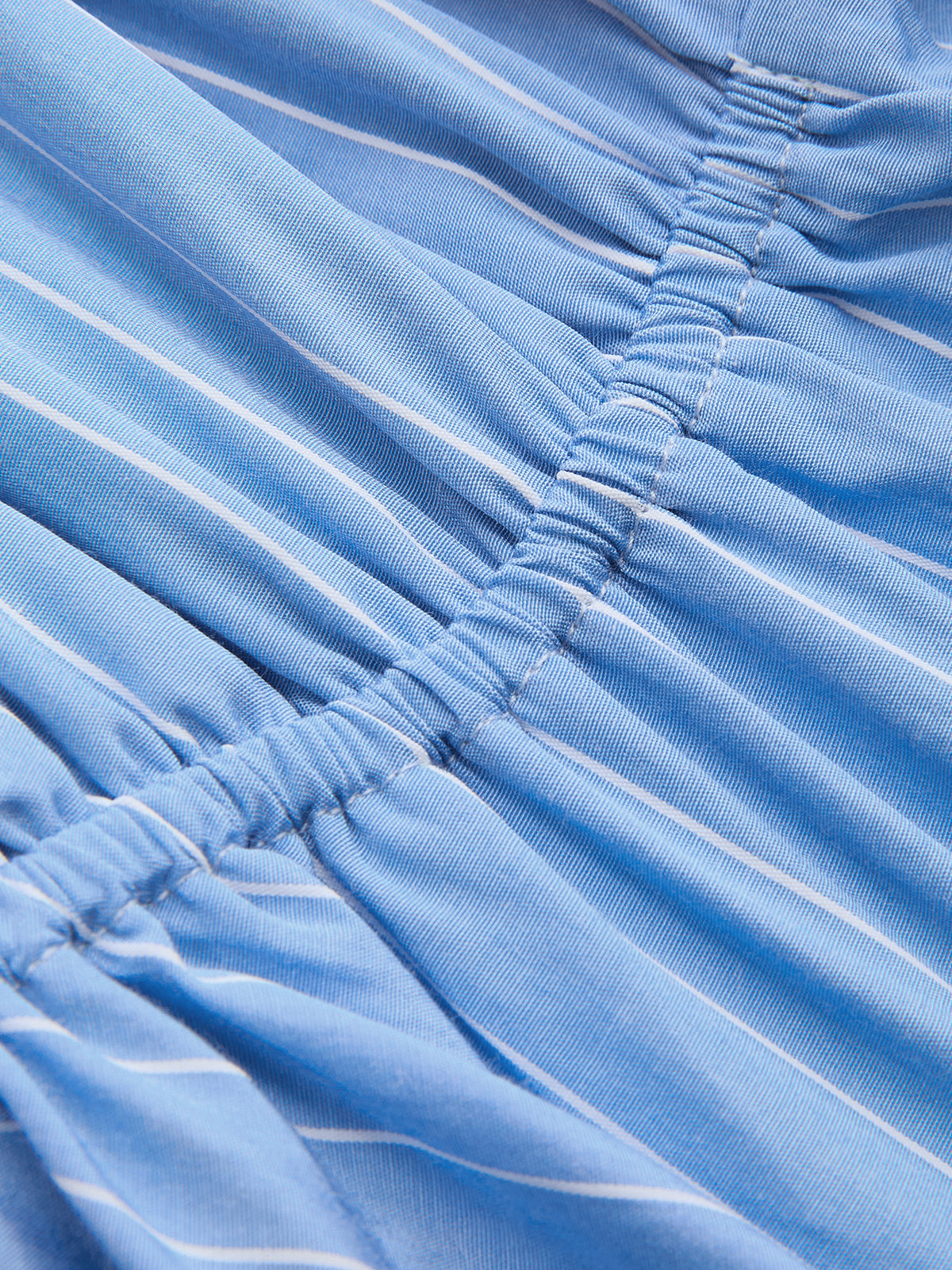Pinstripe Halter Peplum Top & Pleated Skirt Set for Women's Office Wear