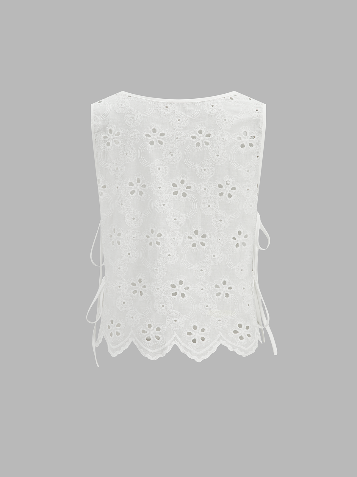 Eyelet Embroidery Two Piece Pants Set for Women, Casual Summer Outfit