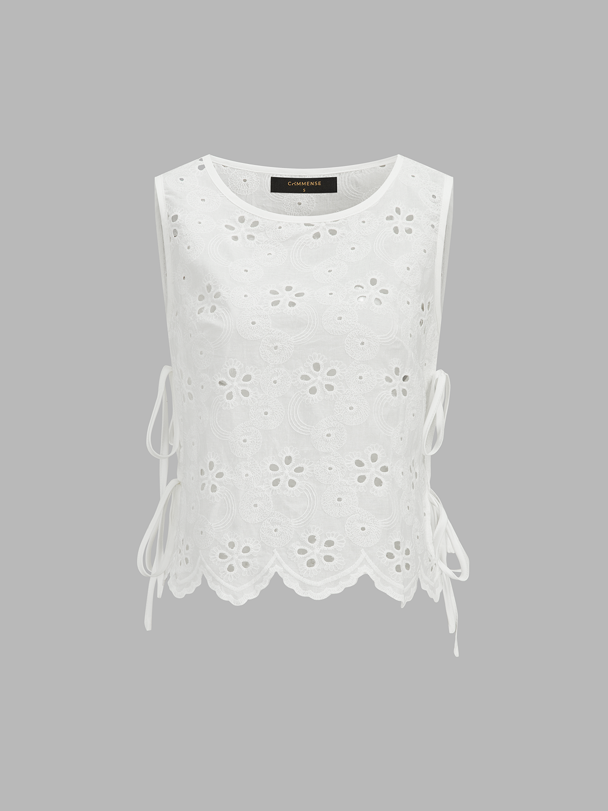 Eyelet Embroidery Two Piece Pants Set for Women, Casual Summer Outfit