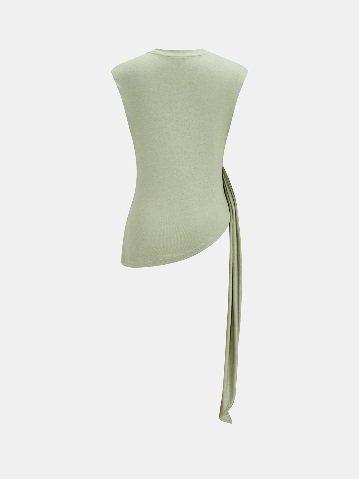 Draped Jersey Top & Wide-Leg Pants Set for Women Comfort Fit