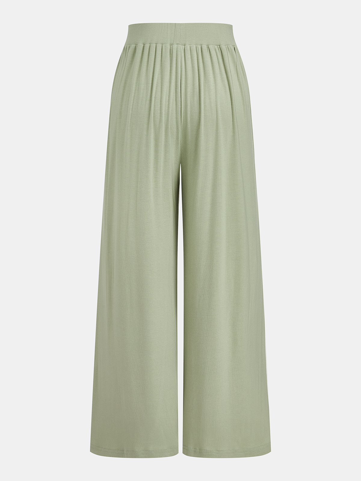 Draped Jersey Top & Wide-Leg Pants Set for Women Comfort Fit