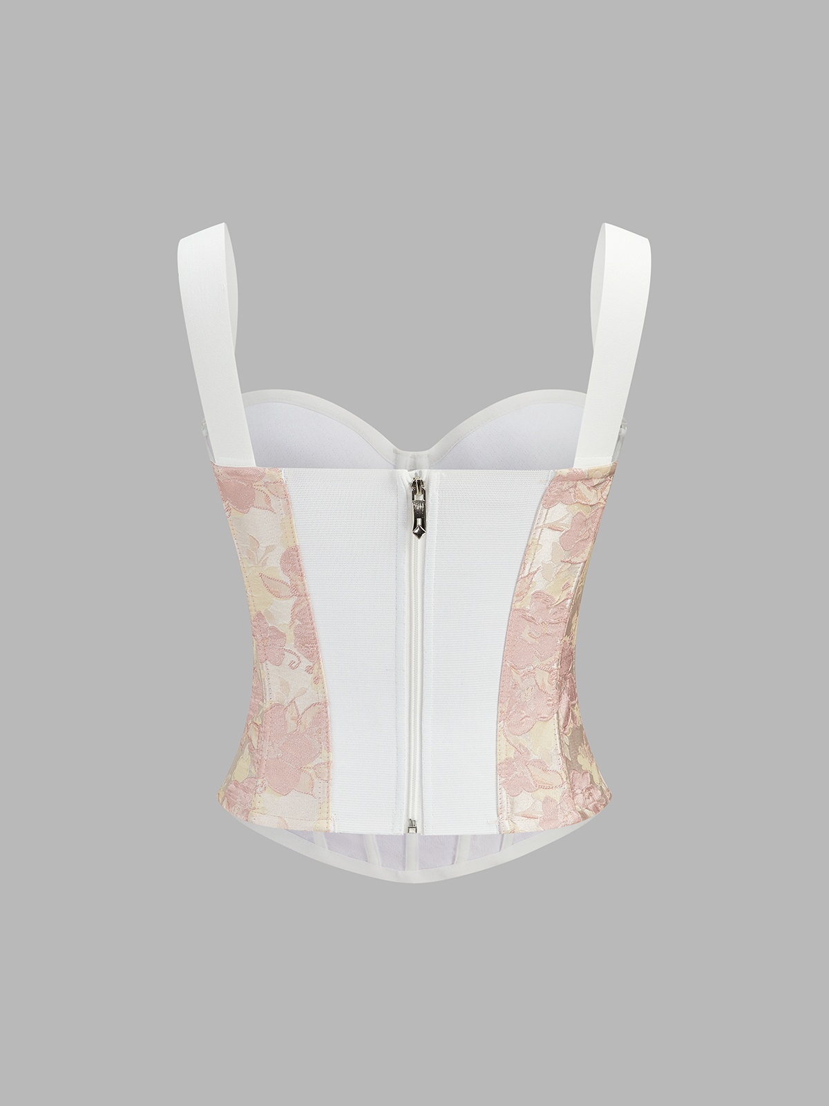 Floral Jacquard Corset Top for Women Elegant Evening Wear