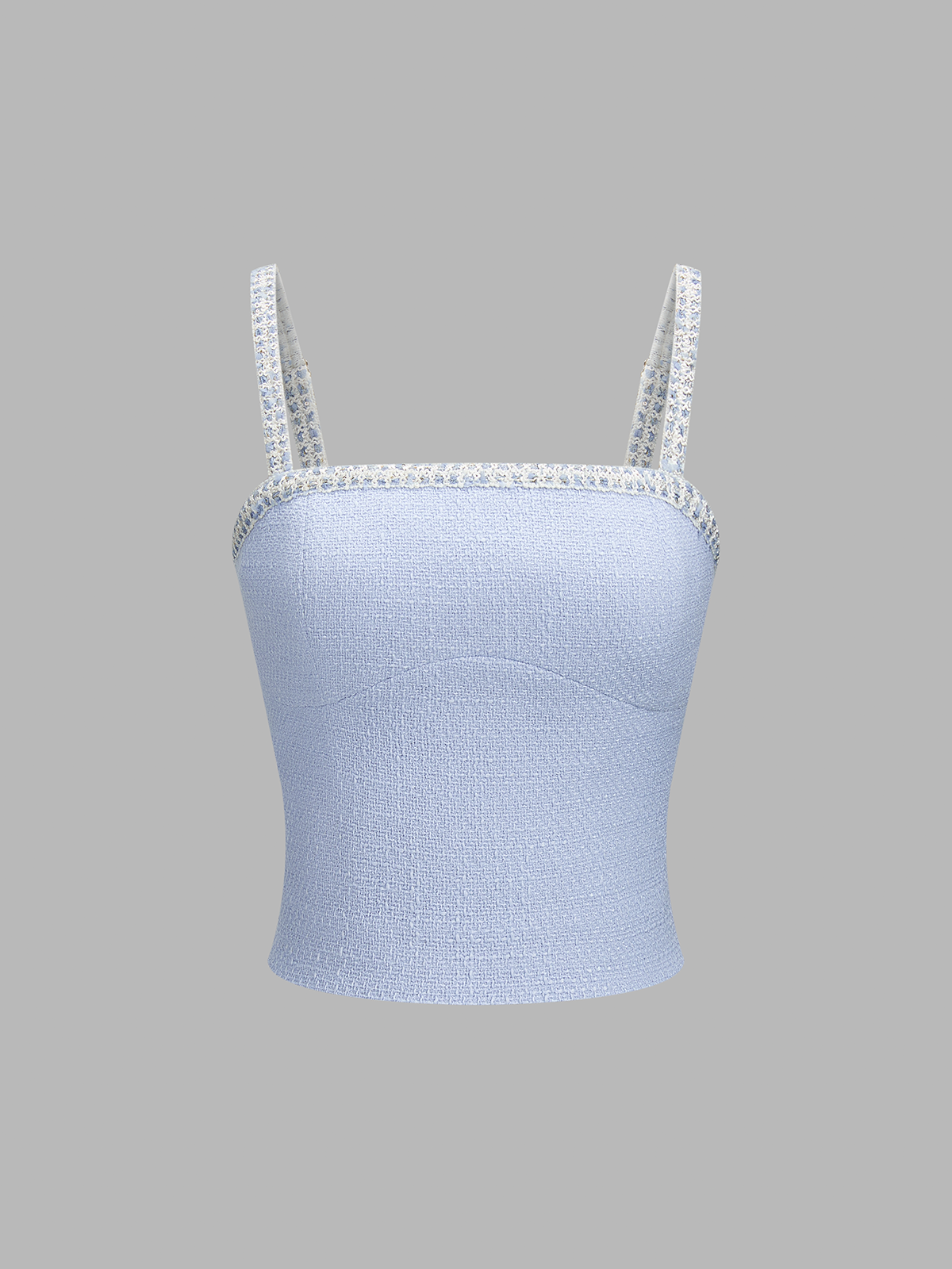 Textured Crop Cami Top & Wide-Leg Pants Set for Summer