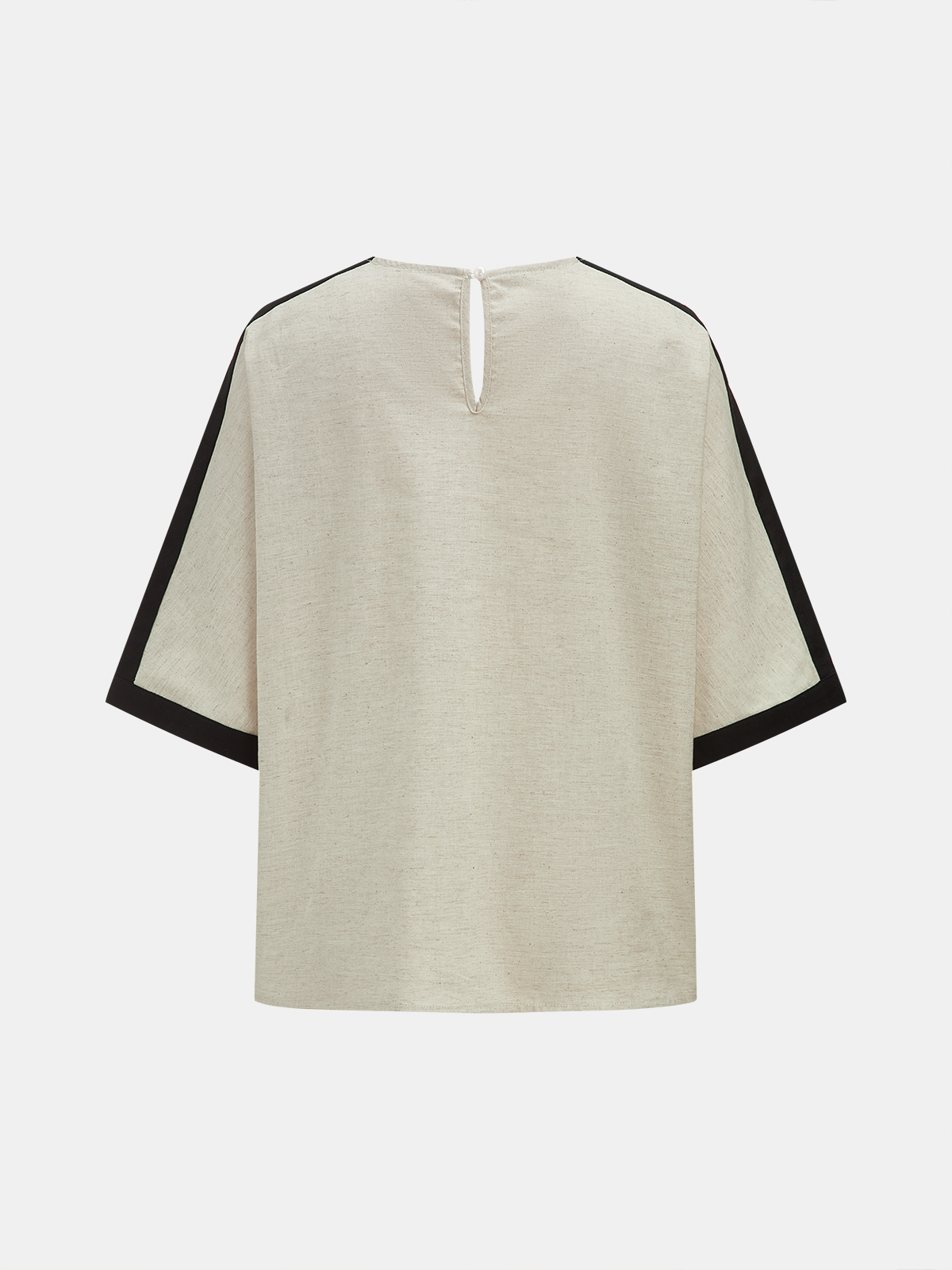 Cotton Linen Contrast Trim Top & Shorts Set for Women Casual Summer Wear
