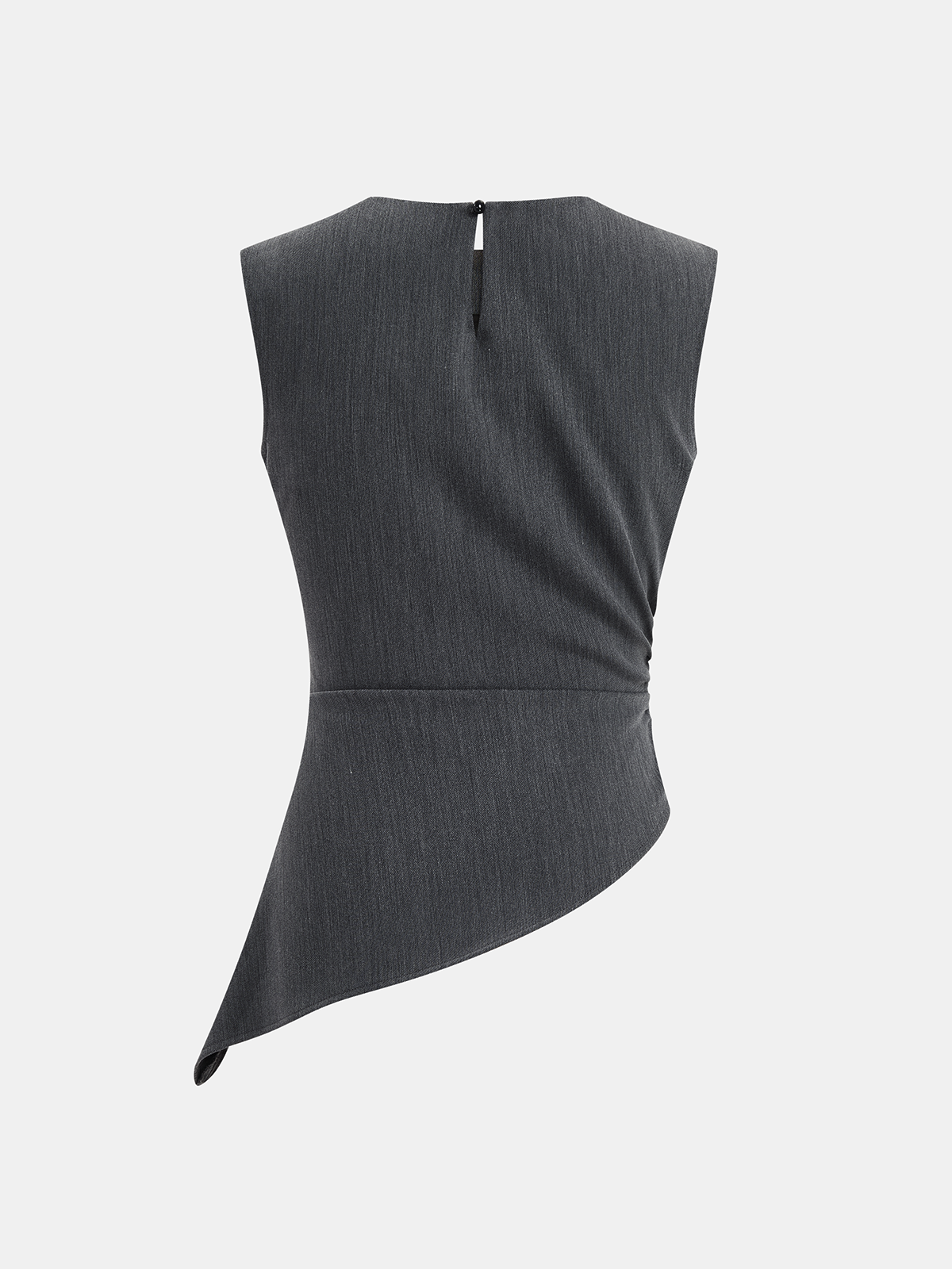 Sleeveless Asymmetric Top & Pleated Pants Set for Women's Formal Wear