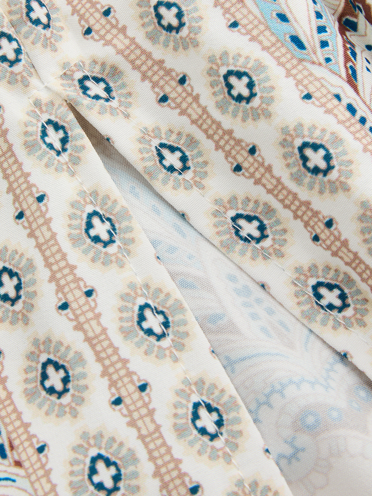 Paisley Printed Short Sleeve Maxi Dress for Women Casual Summer