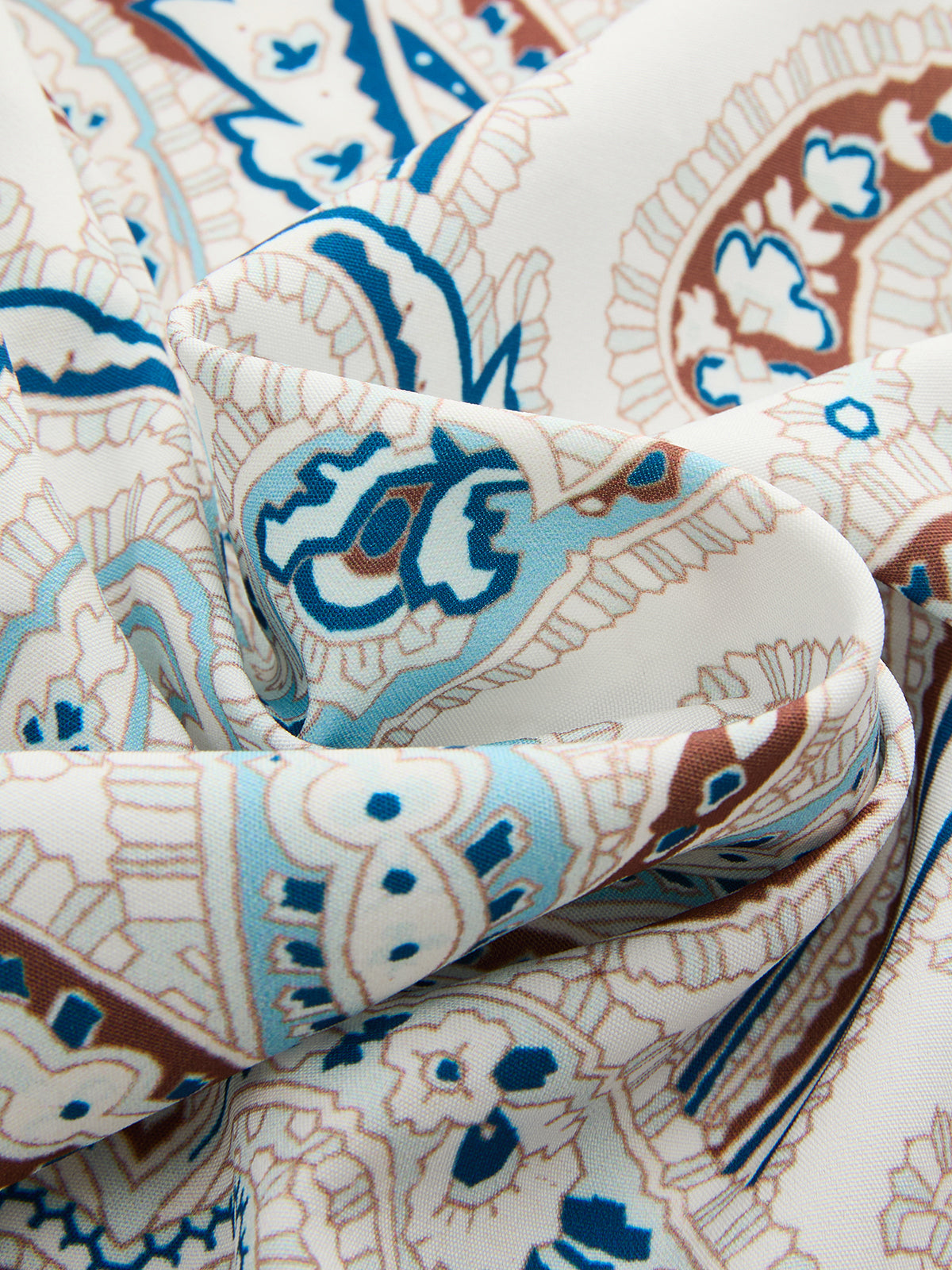 Paisley Printed Short Sleeve Maxi Dress for Women Casual Summer