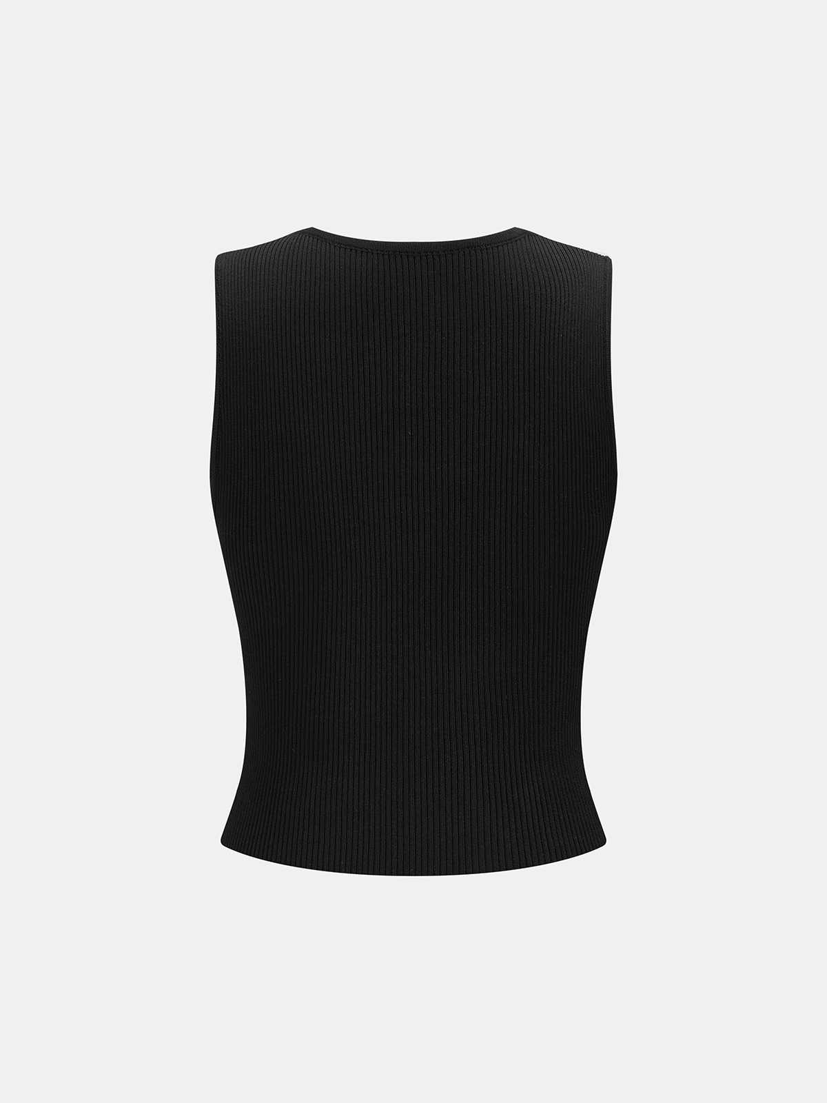 Side Cutout Ribbed Knit Tank Top for Women Sleeveless Summer Fashion
