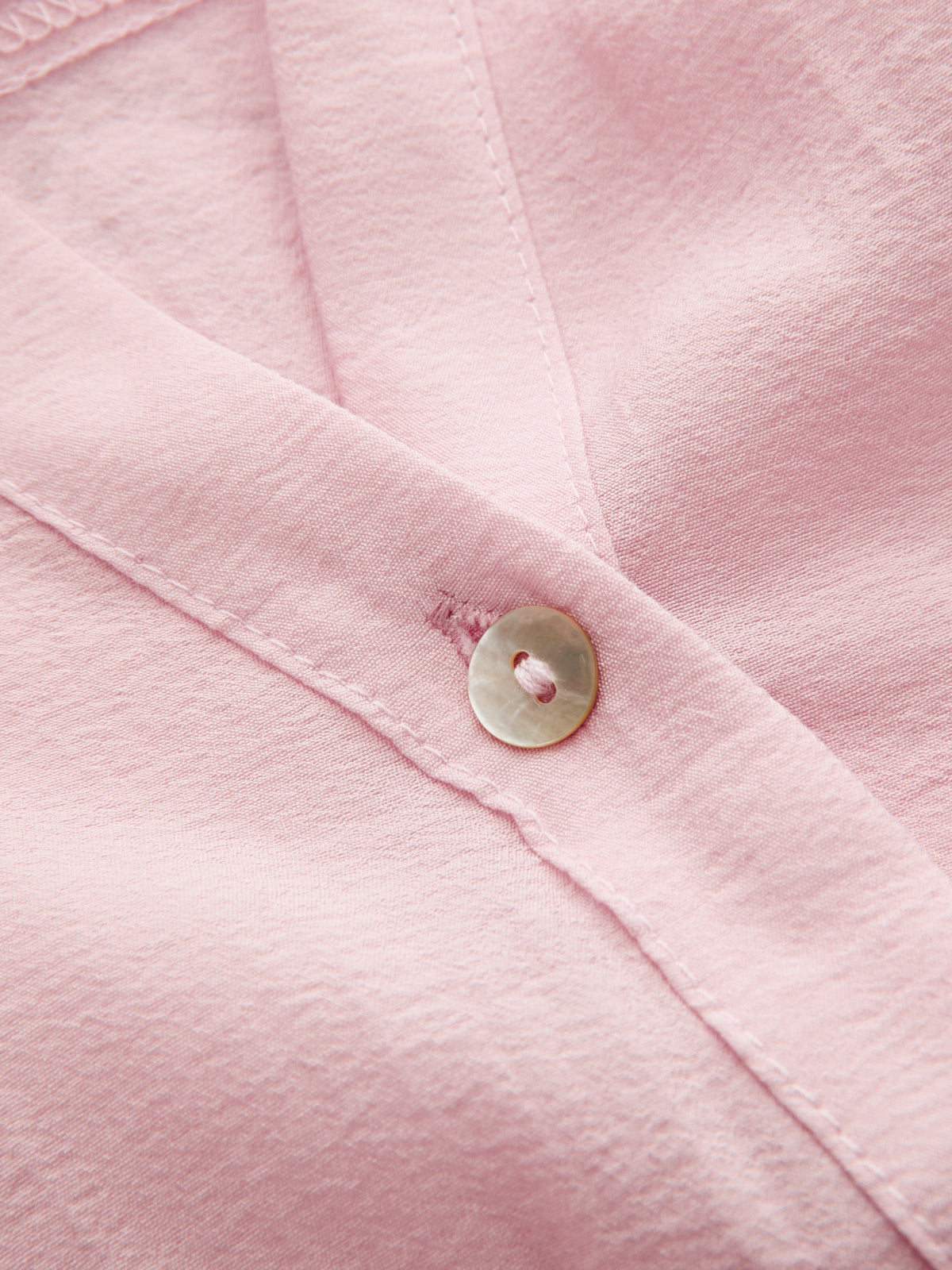 Cropped V Neck Button Front Blouse - Women's Casual Summer Top