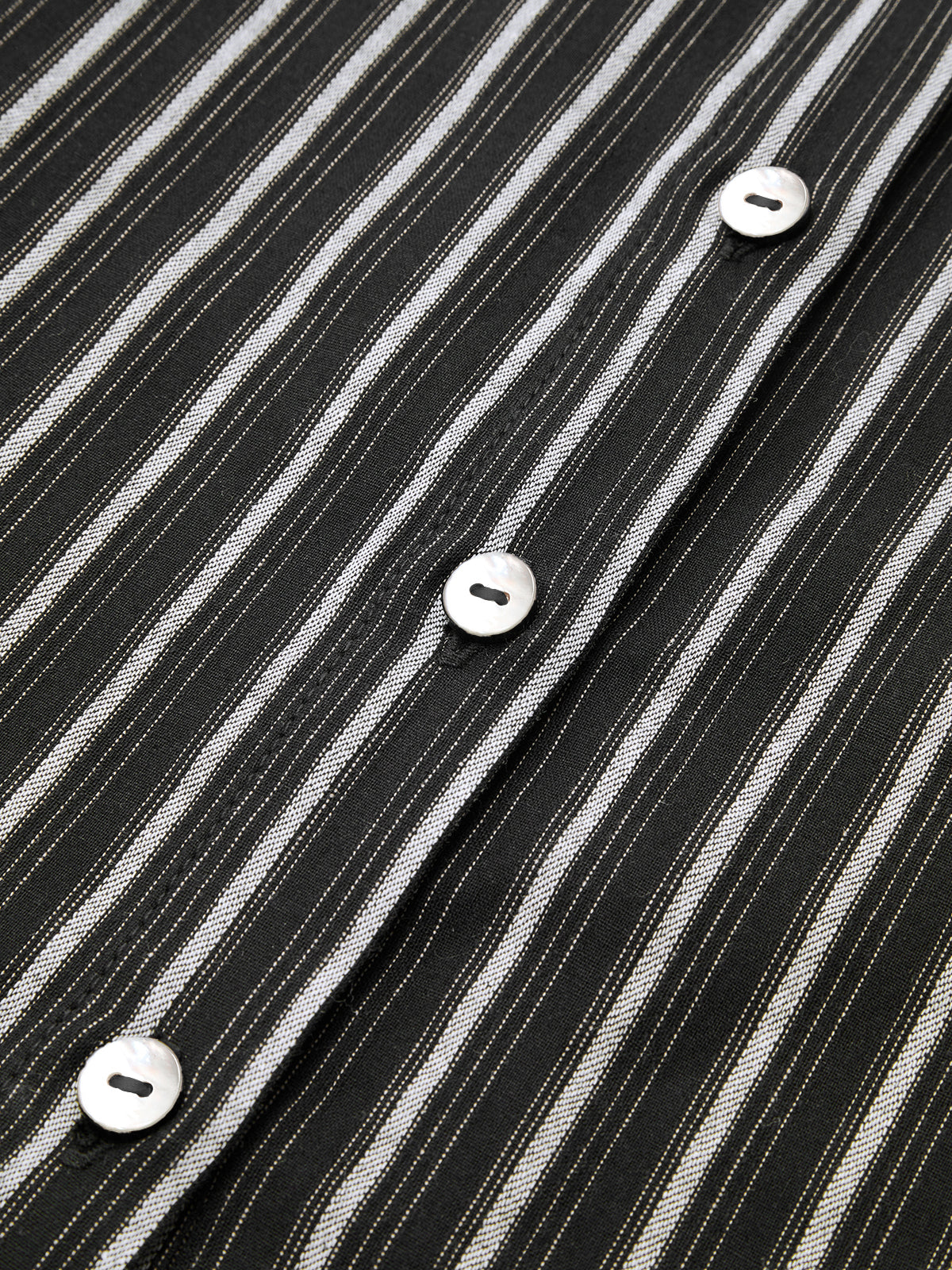 Striped Collared Sleeveless Tie Waist Midi Dress with Side Pockets