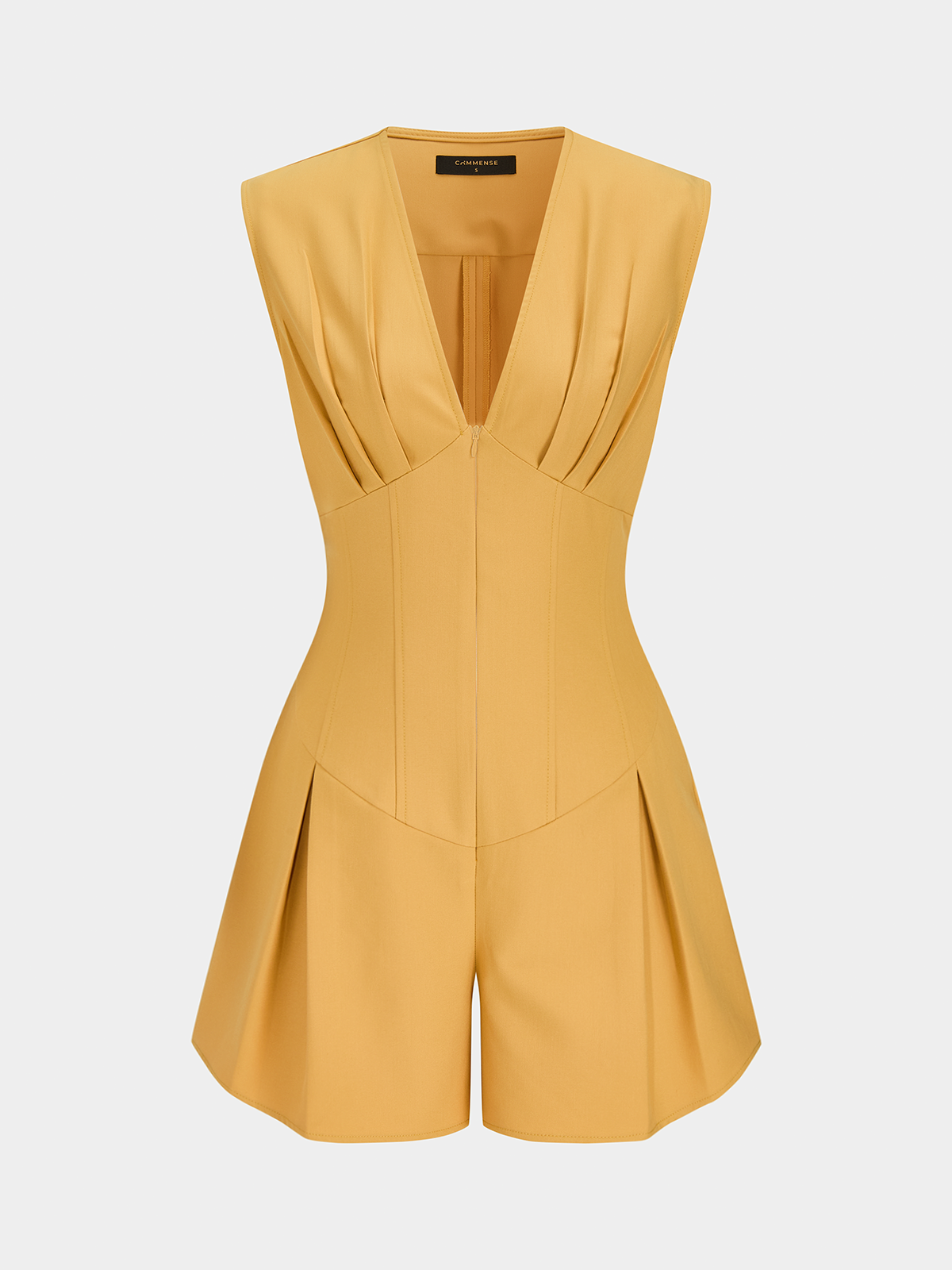 Sleeveless V Neck Cinched Waist Romper for Women, Casual Summer Style
