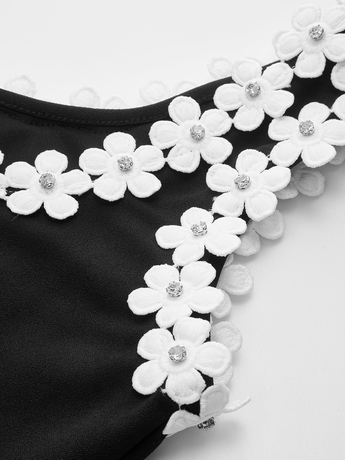 3D Floral Neckline Bodycon Midi Dress | Elegant Women's Evening Wear