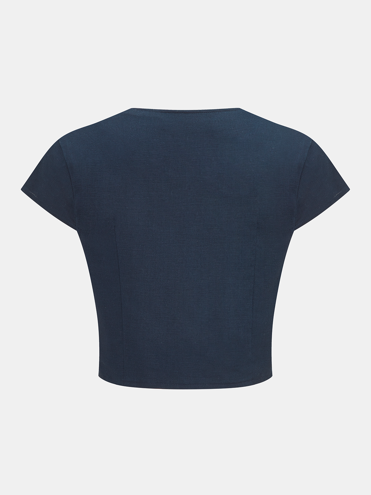 Cotton Linen Button-Front Blouse & Skirt Set for Women Casual Wear