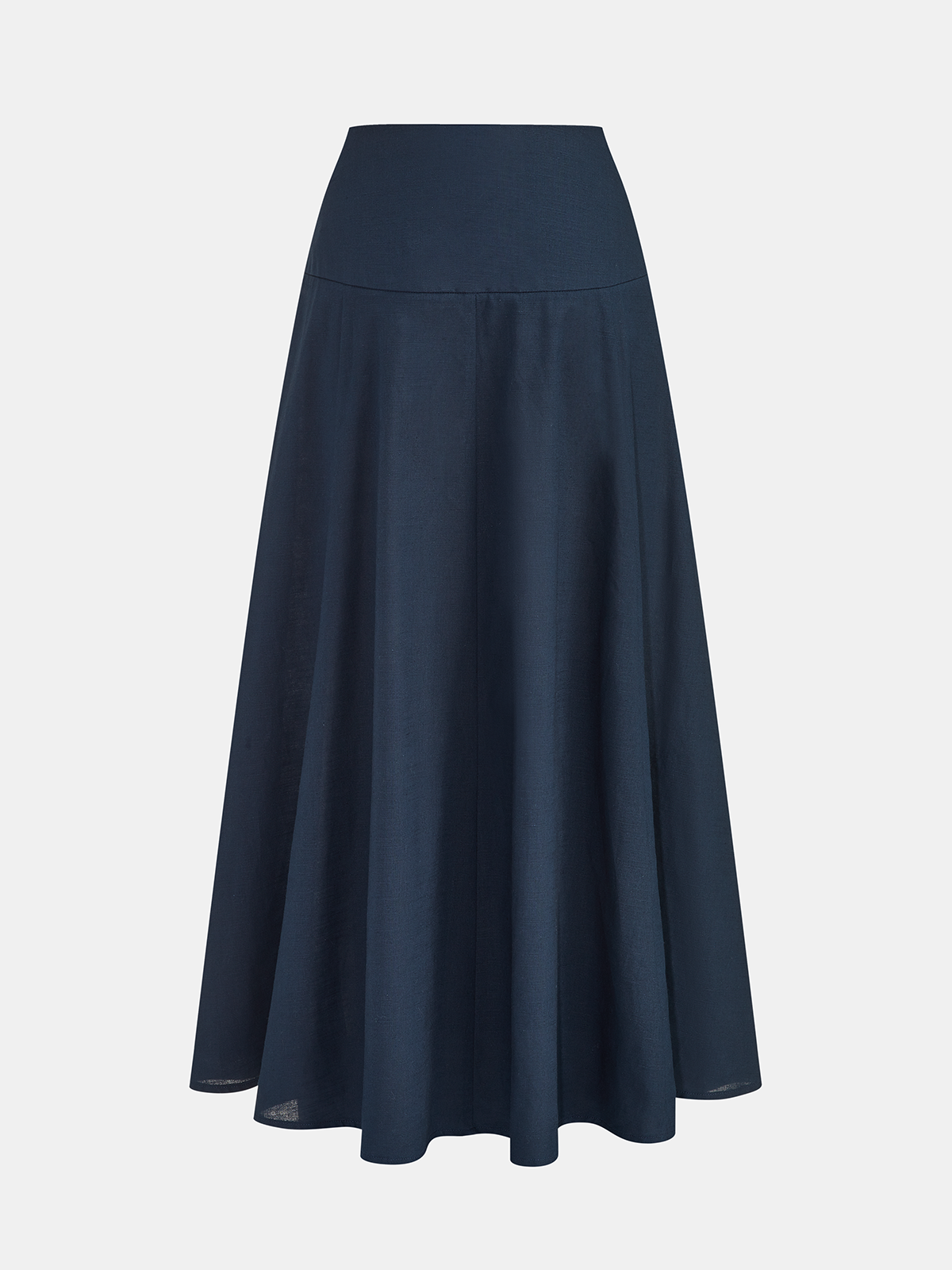 Cotton Linen Button-Front Blouse & Skirt Set for Women Casual Wear