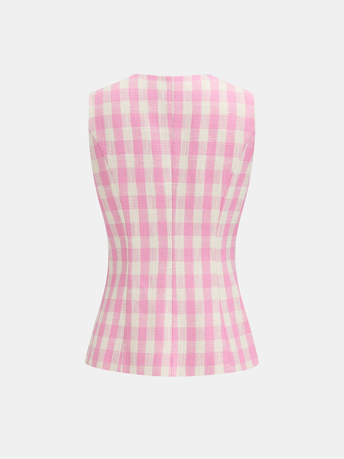 Gingham Sleeveless Vest & Shorts Set for Women Summer Casual